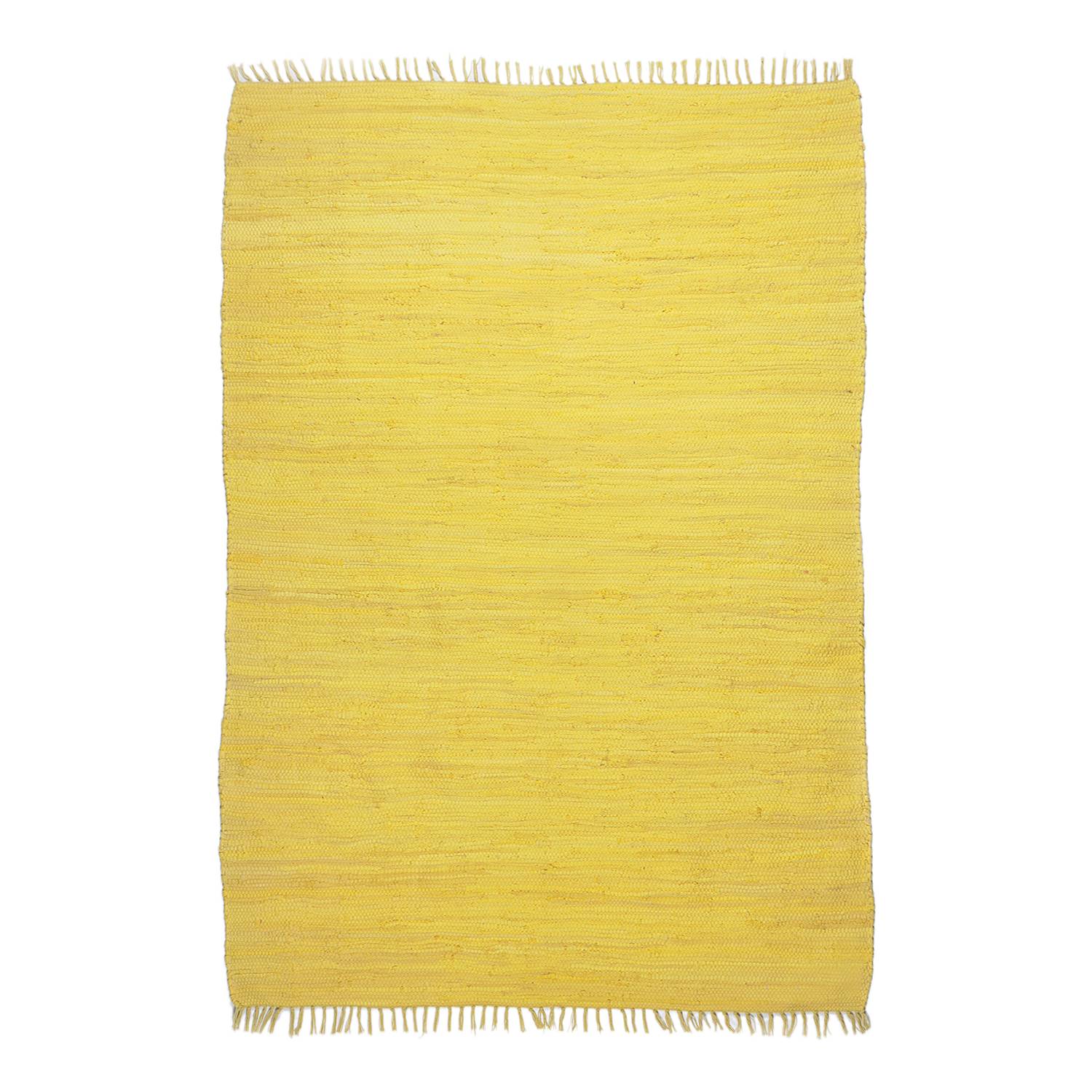 Happy Cotton Teppich Baumwolle Gelb 70 x 140 cm