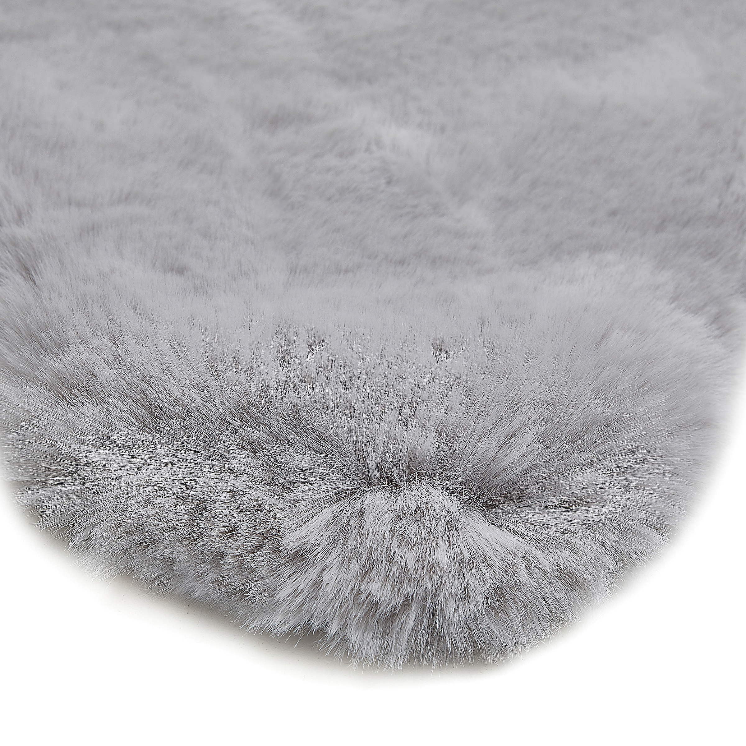 Decorative Faux Fur Como Woven Fabric Grey