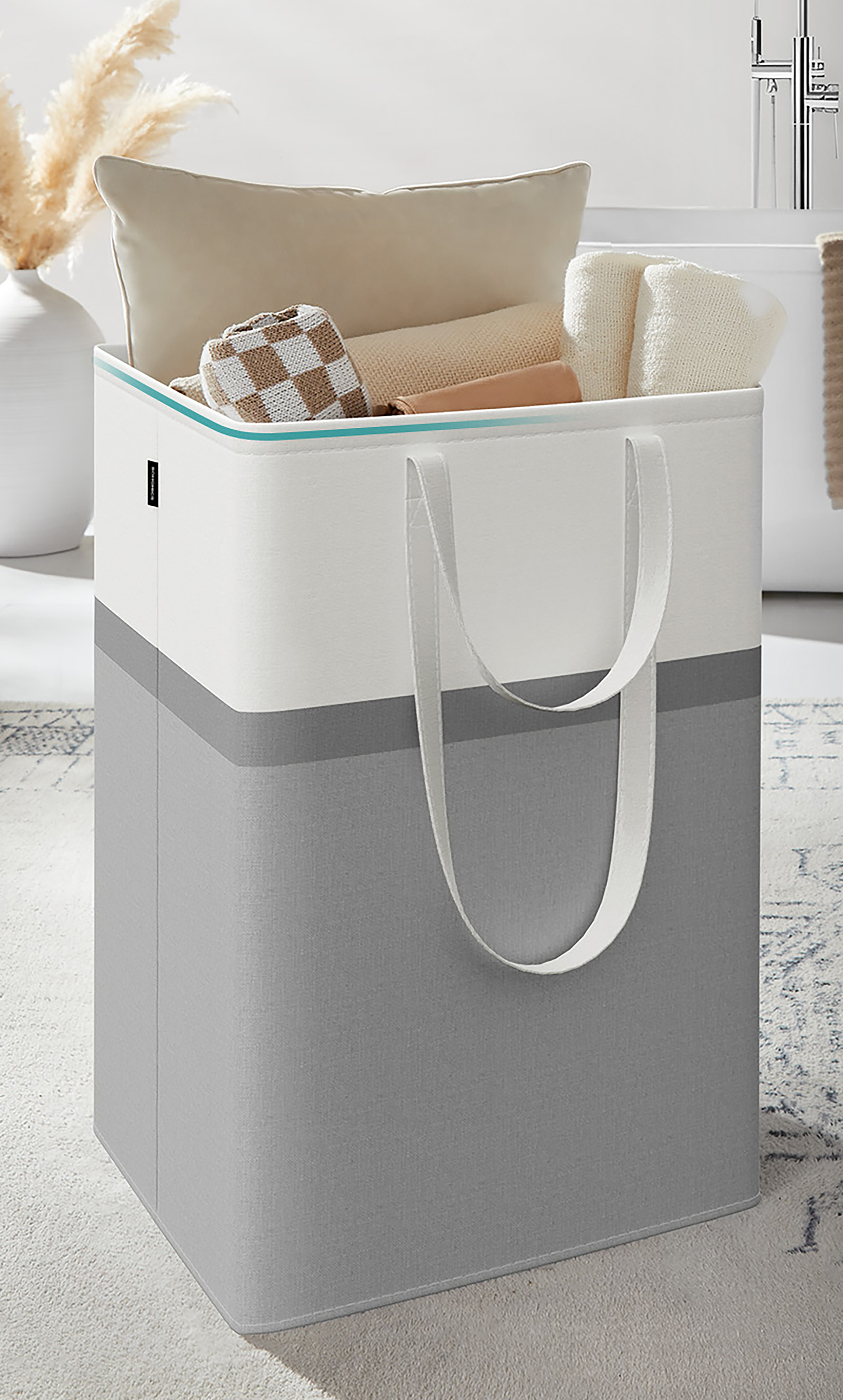 Laundry basket Abumi set of 2 Light grey