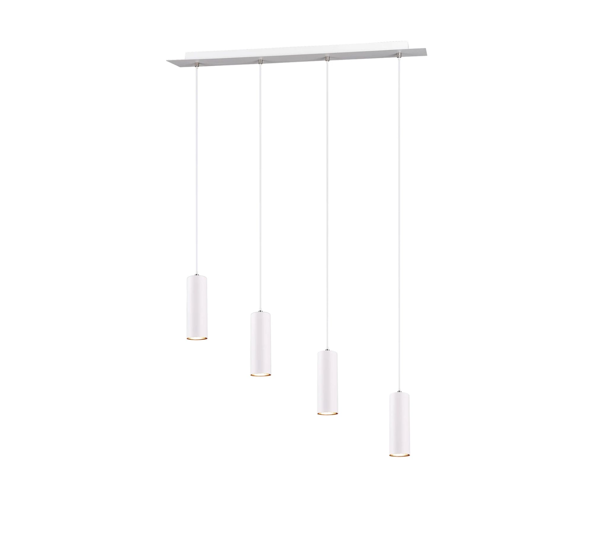 Pendant lamp Marley II Iron 4-light White
