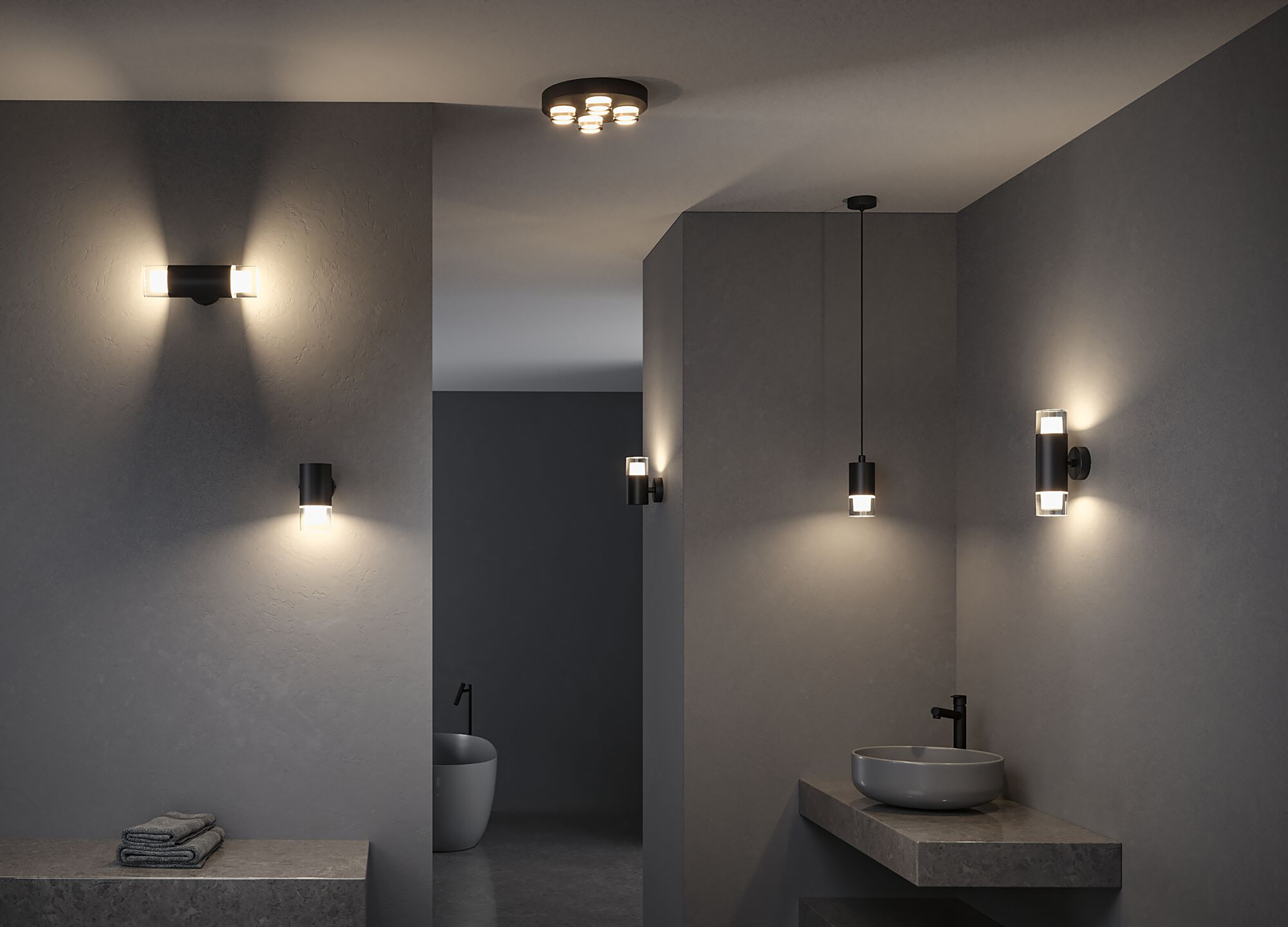 Kame LED-Pendelleuchte Aluminium 1-flammig