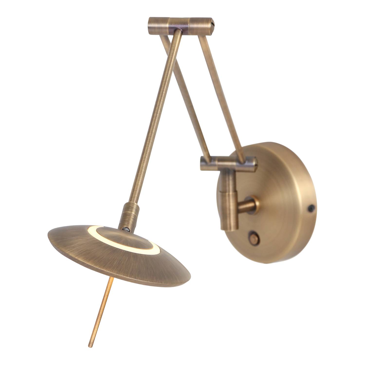 1-Flammig Zodiac II LED-Wandleuchte Stahl 