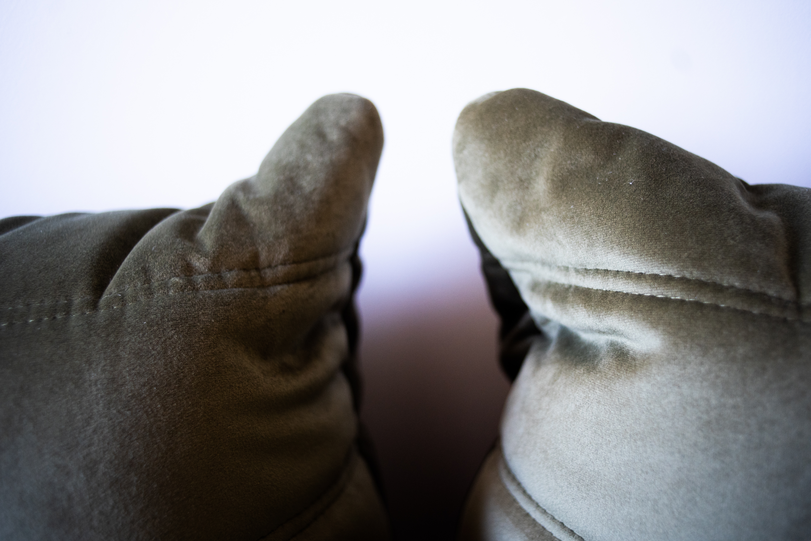 Togo Ottoman Velluto Verde Kaki