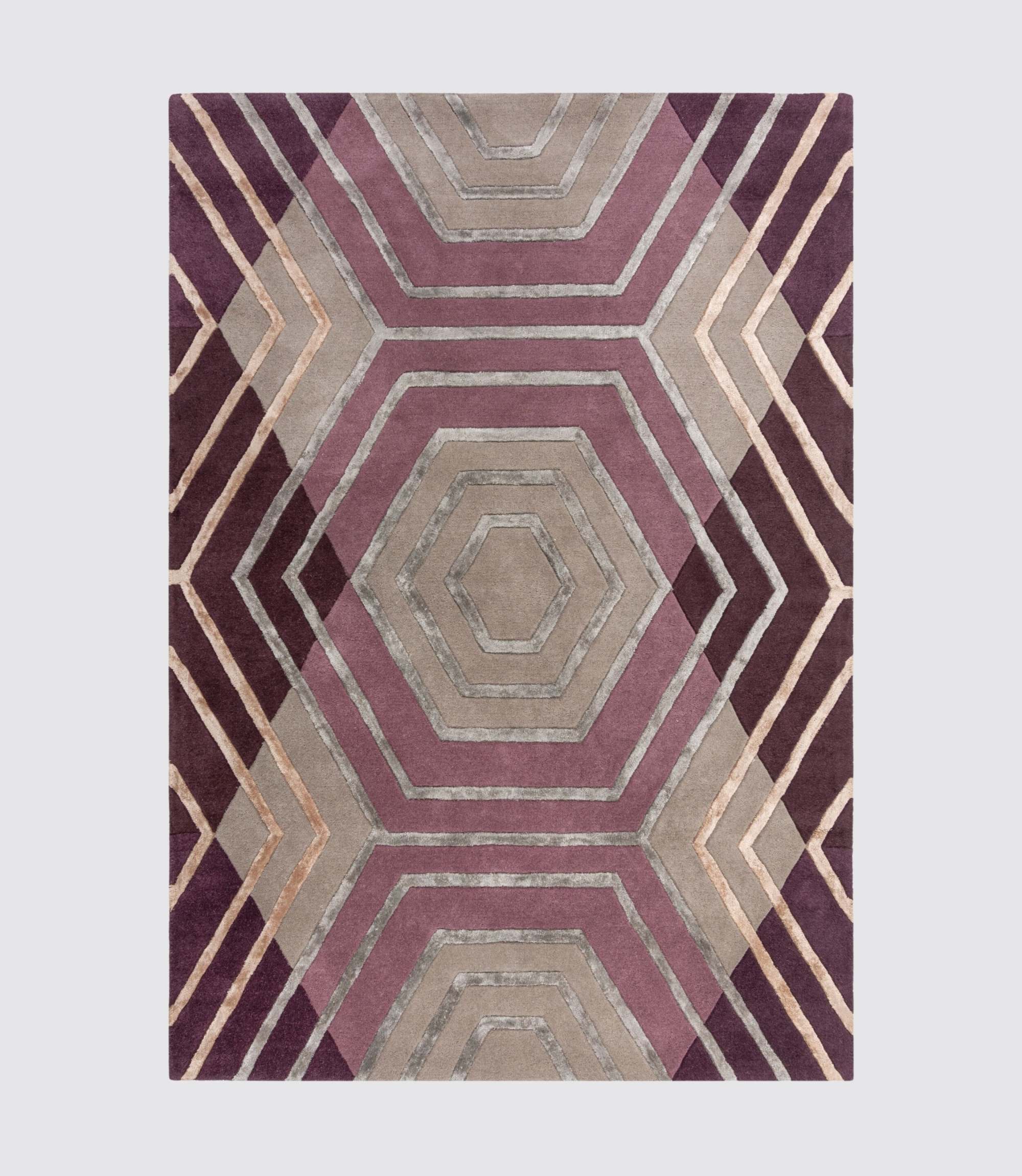 Wollmischteppich Architect Harlow Lila 120x170