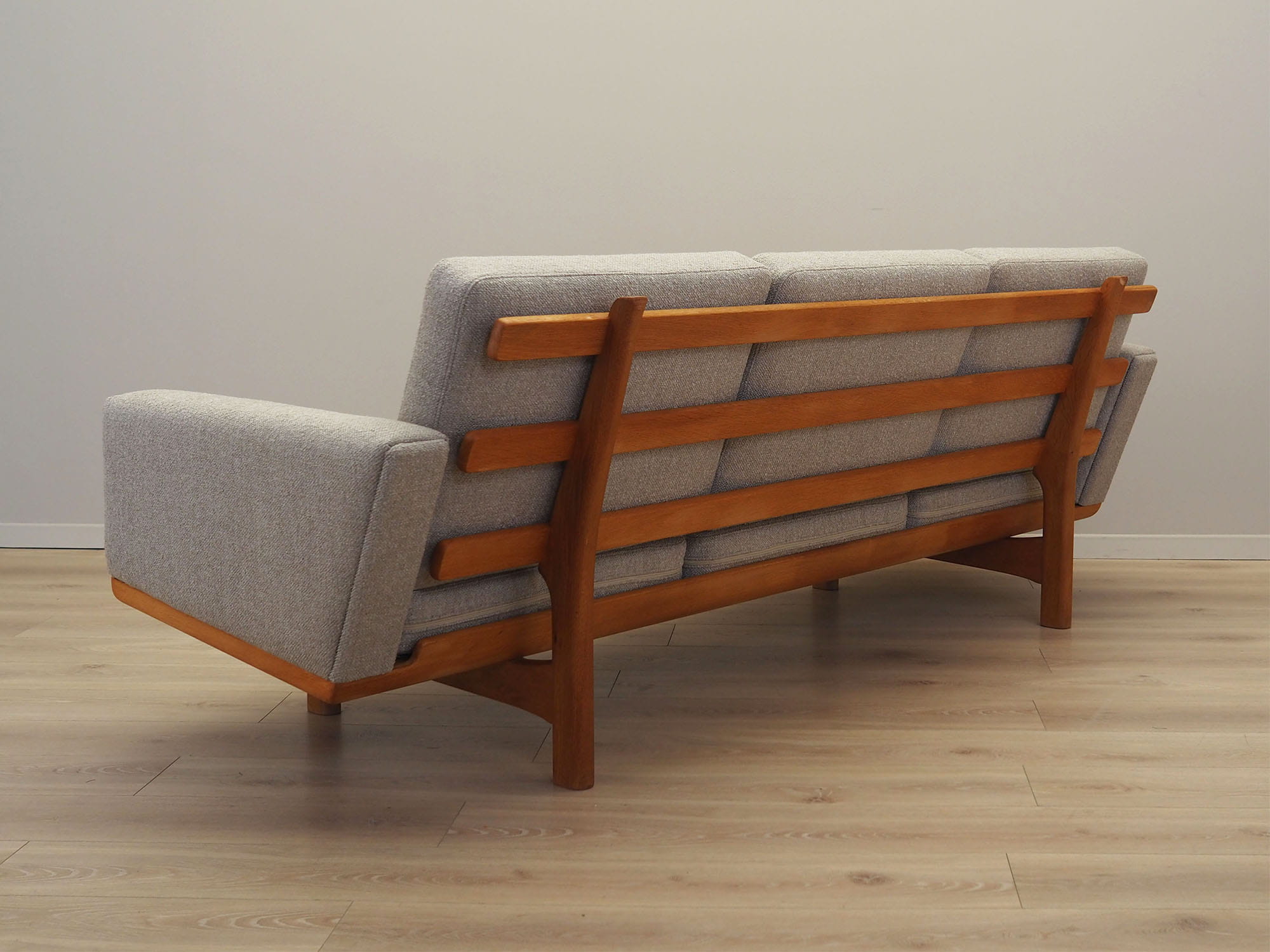Vintage Sofa Ash wood Textile Grey 1960s