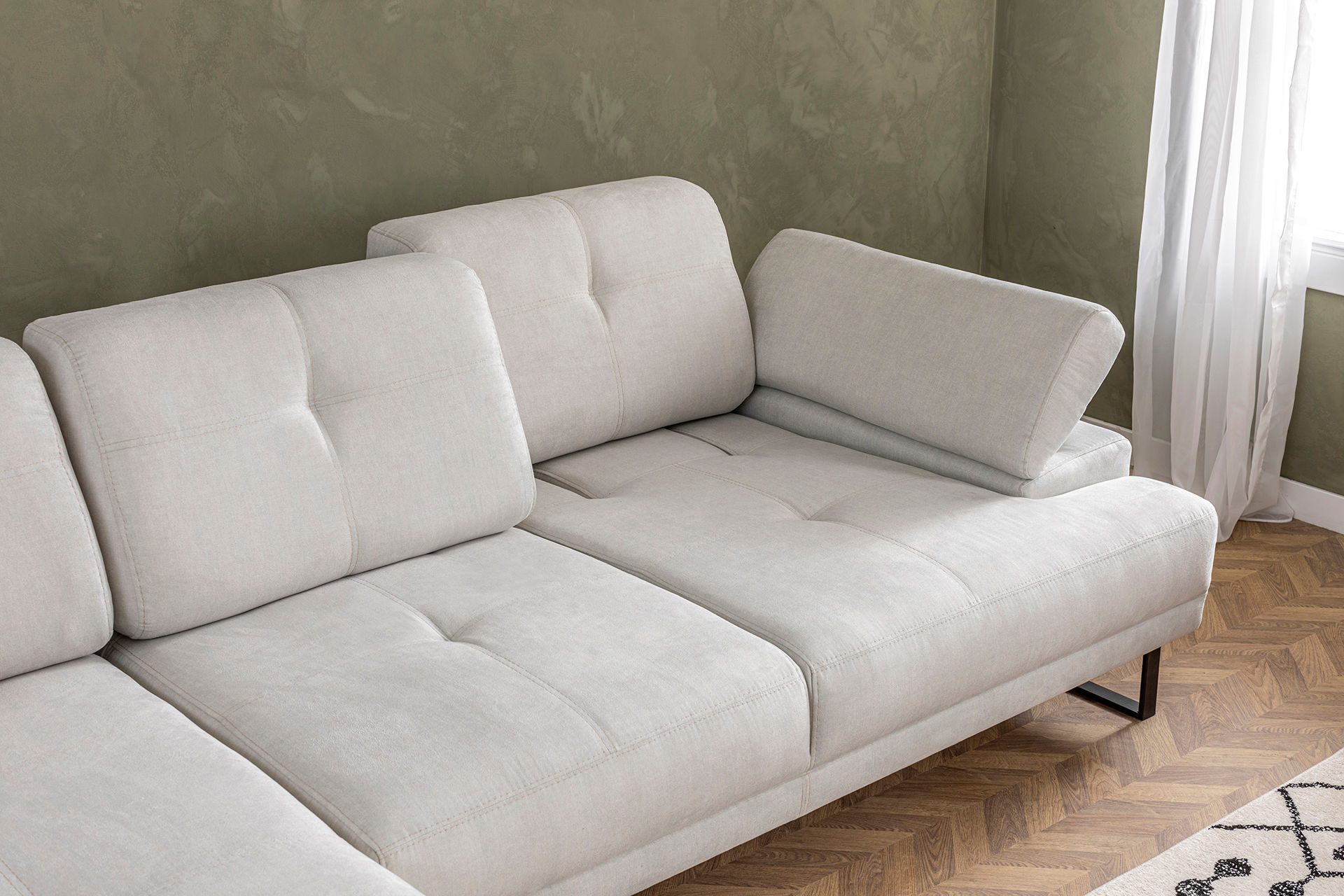 Mustang Sofa L Récamiere Links Beige