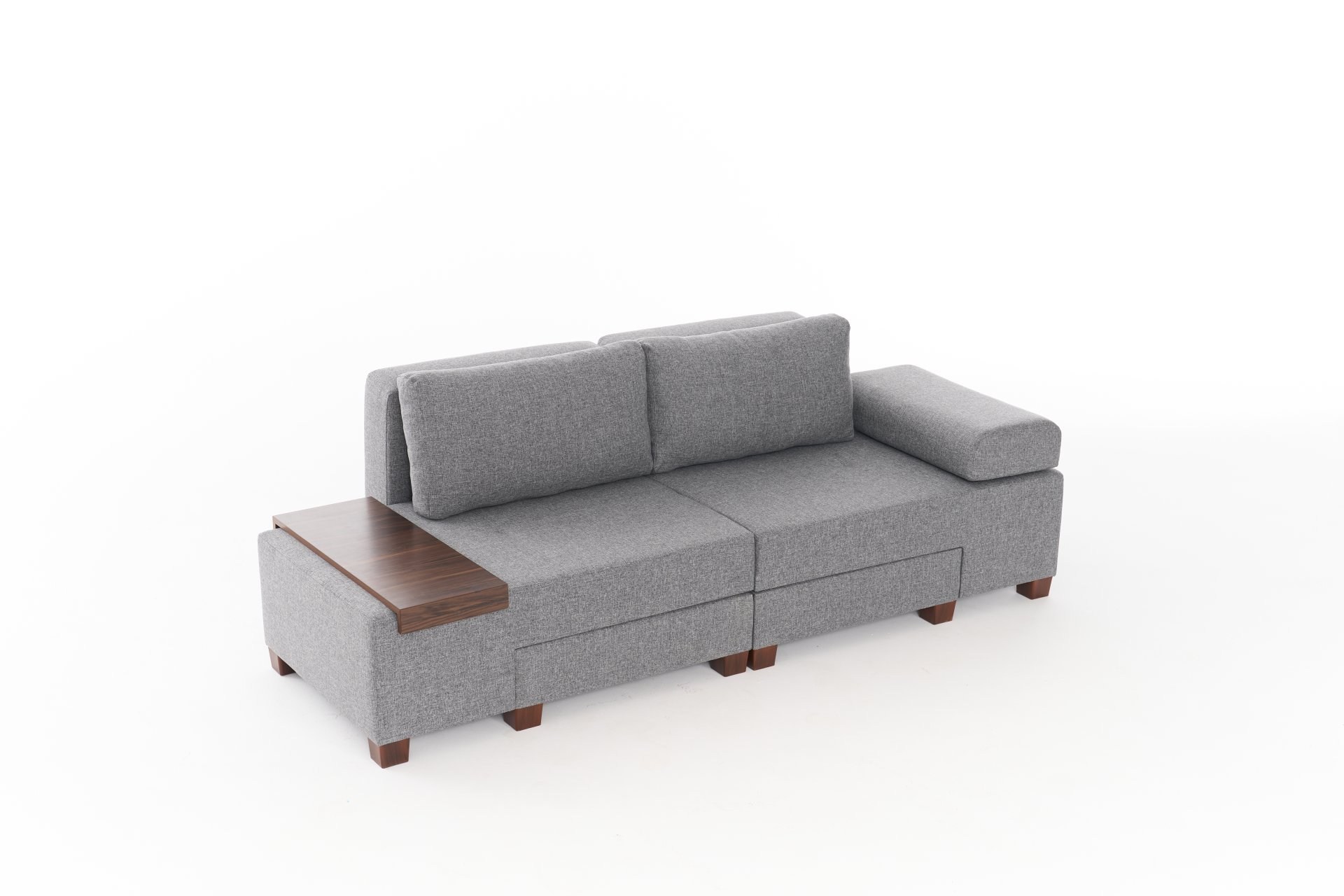 Perenna Sofa 3-Sitzer Leinen Grau