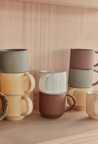 2x Yuka Tasse Keramik Creme