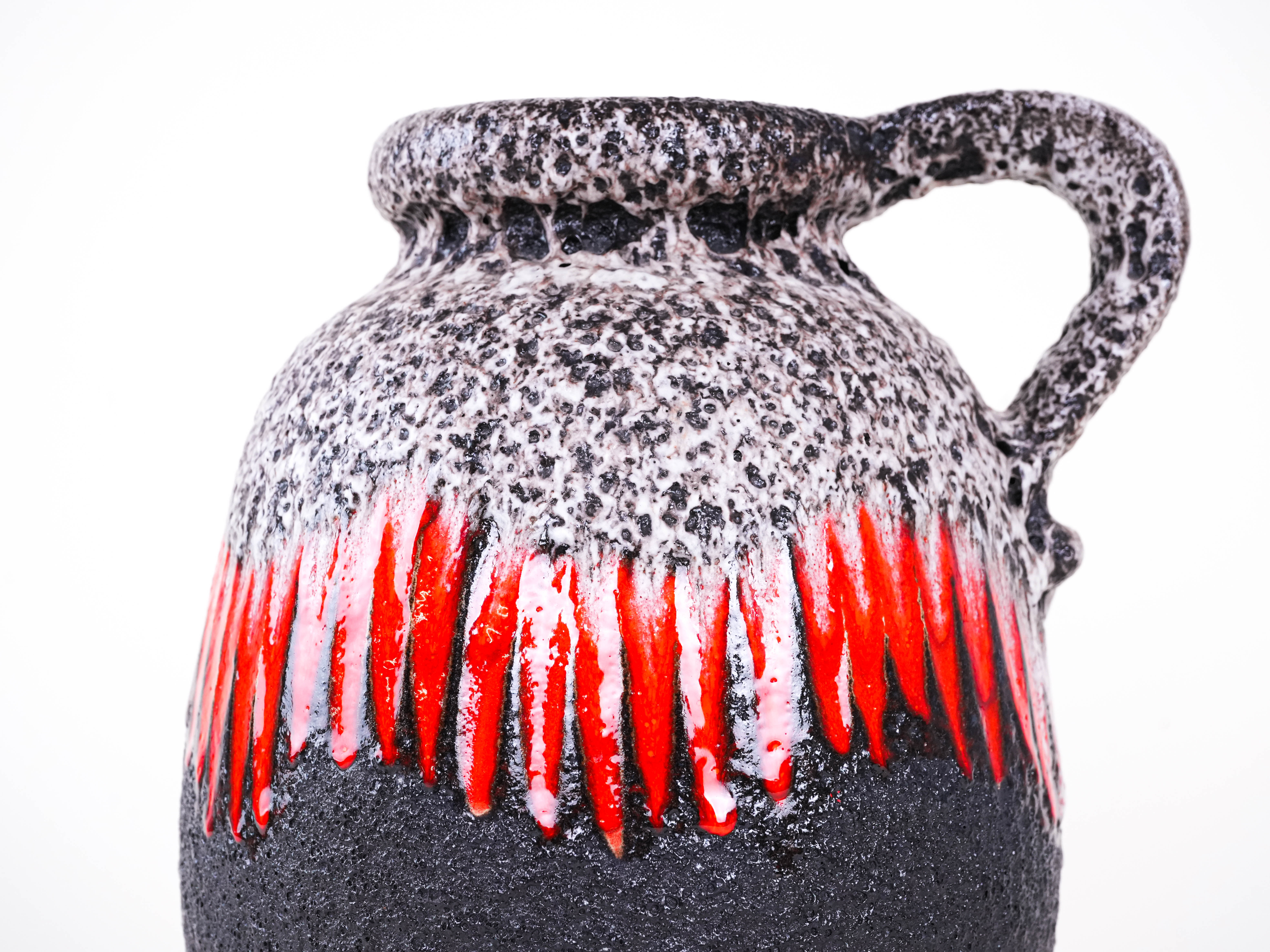 Keramikvase Fat Lava 1960er Jahre