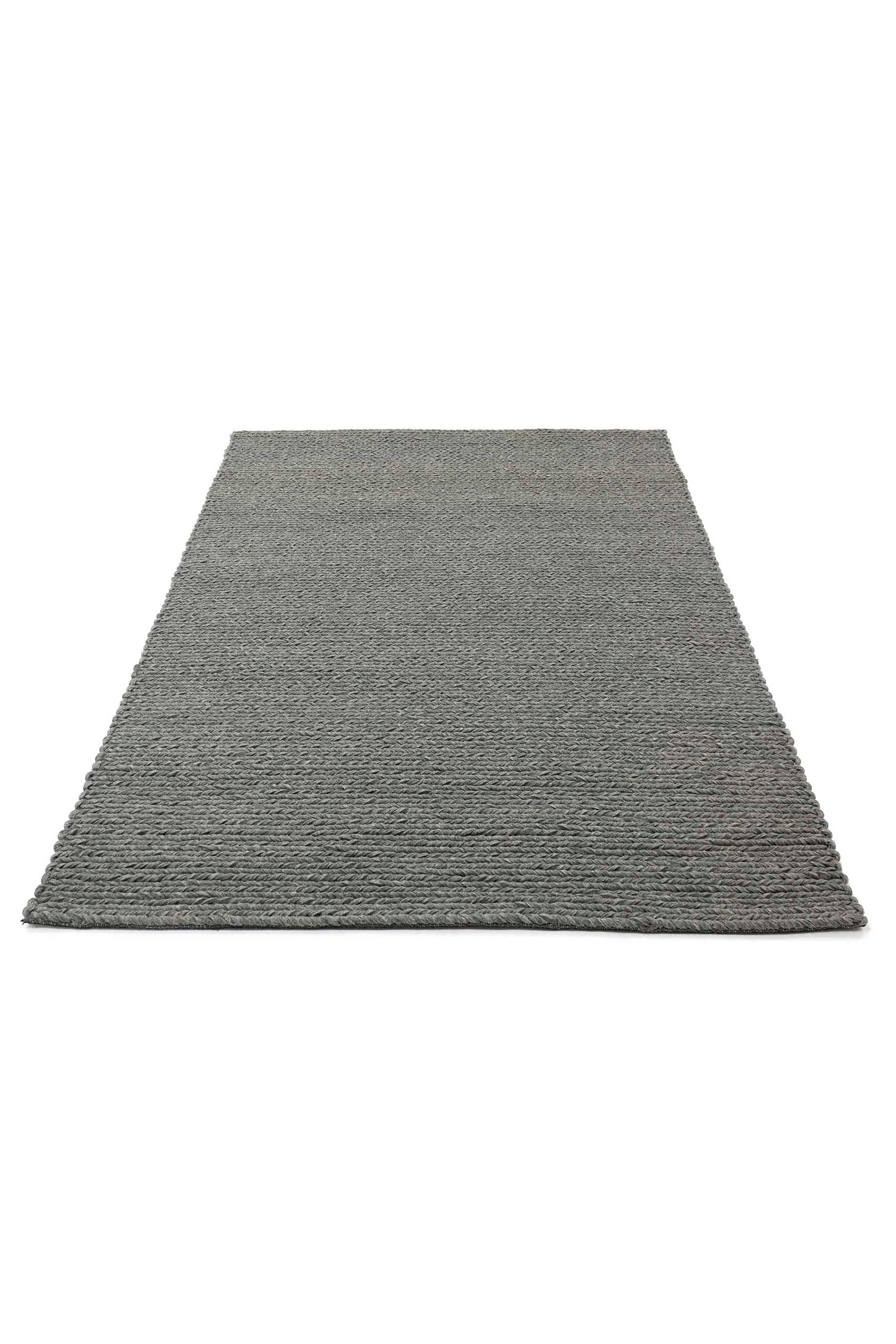 Cable Carpet Wool Felt Grey