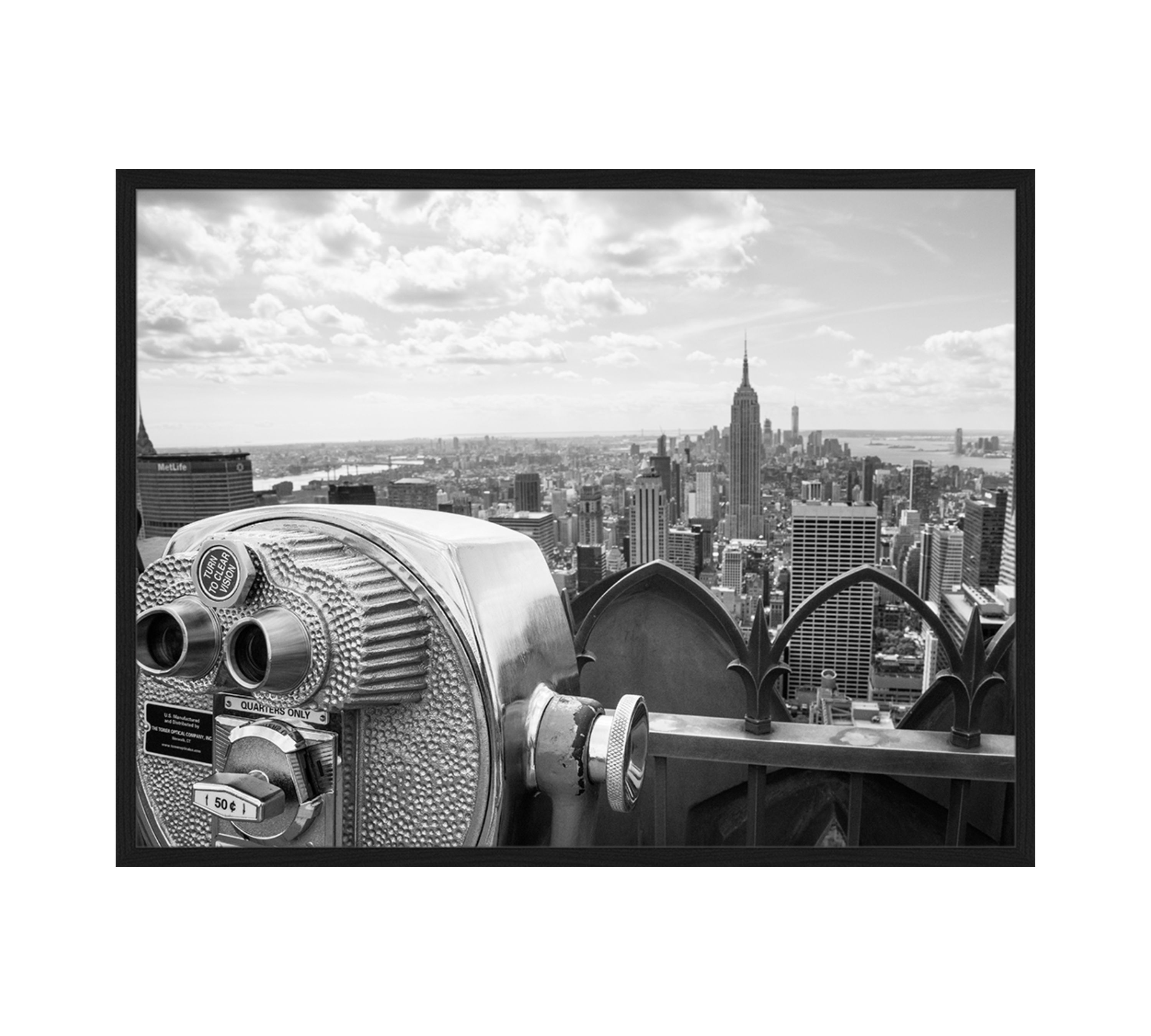 Midtown Manhattan View Kunstdruck mit Rahmen