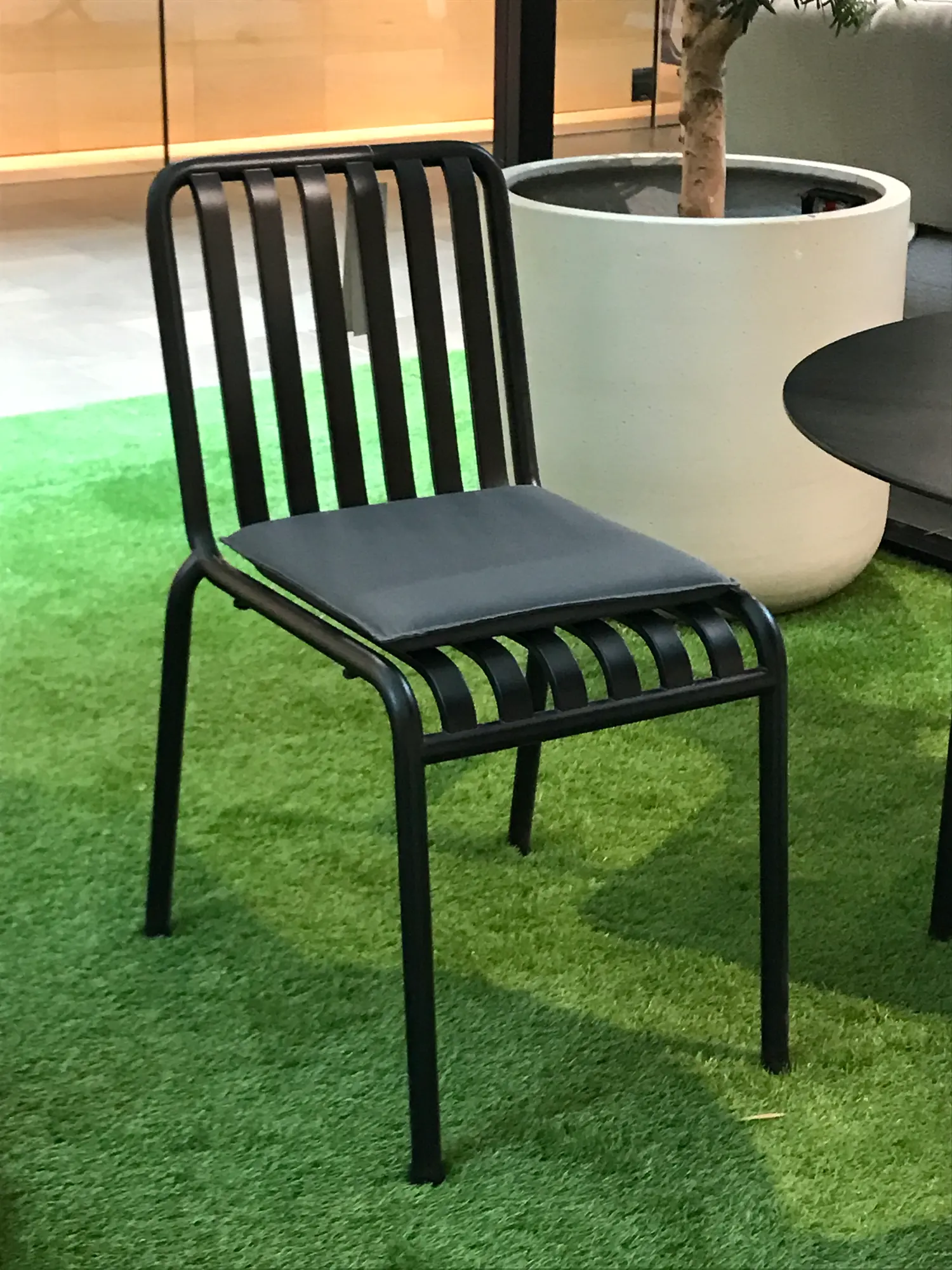 Palissade Gartenstuhl Metall Schwarz