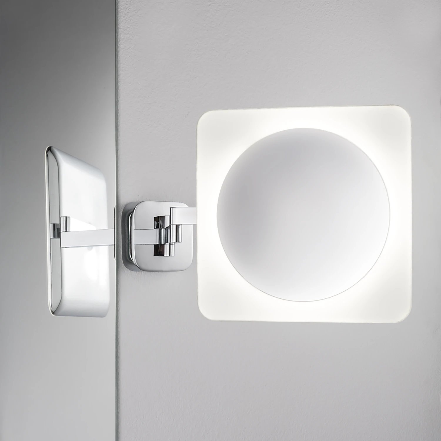 LED-Wandleuchte 1-flammig Acrylglas Chrom Weiß