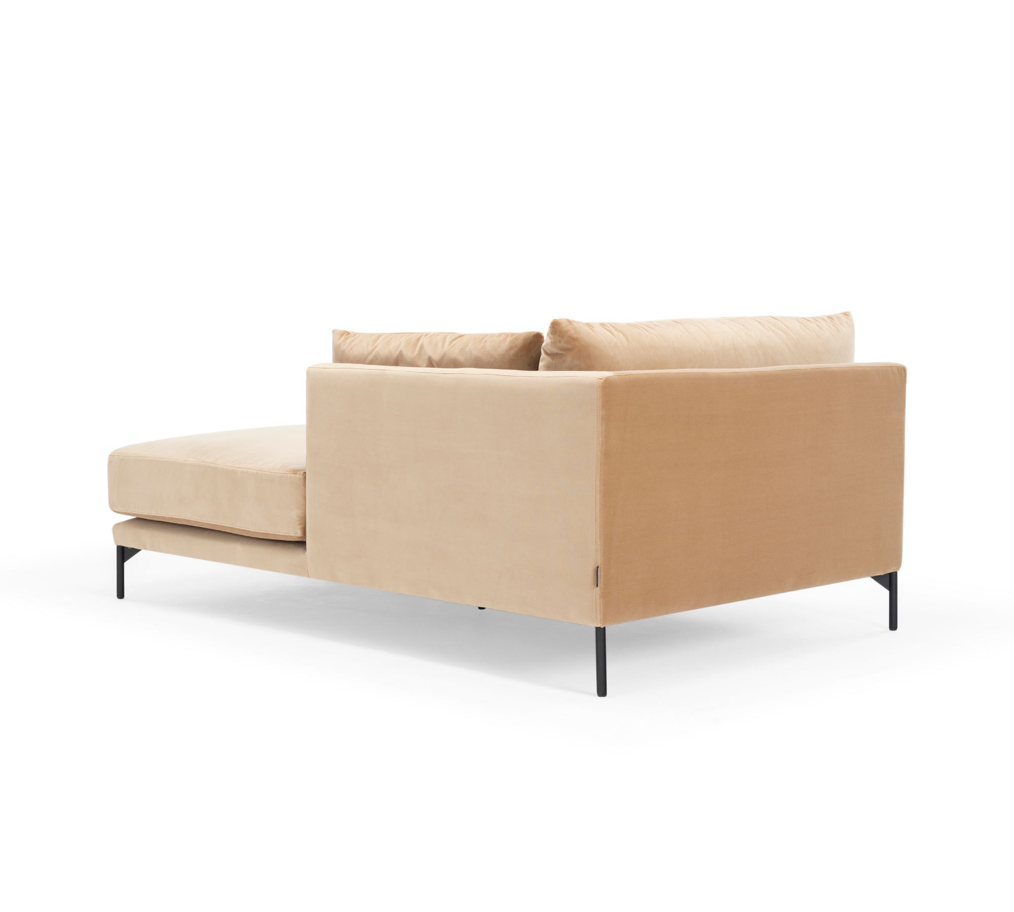 Vincent 1-Sitzer Récamiere Rechts Velour Matt Beige