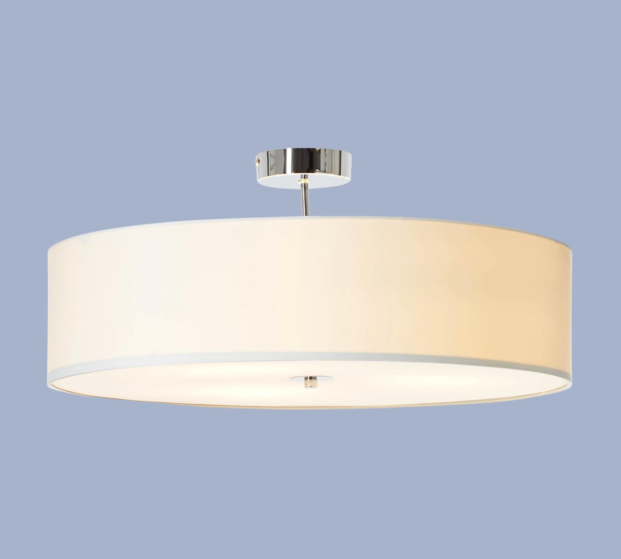 3-flame ceiling light made of mixed fabric
