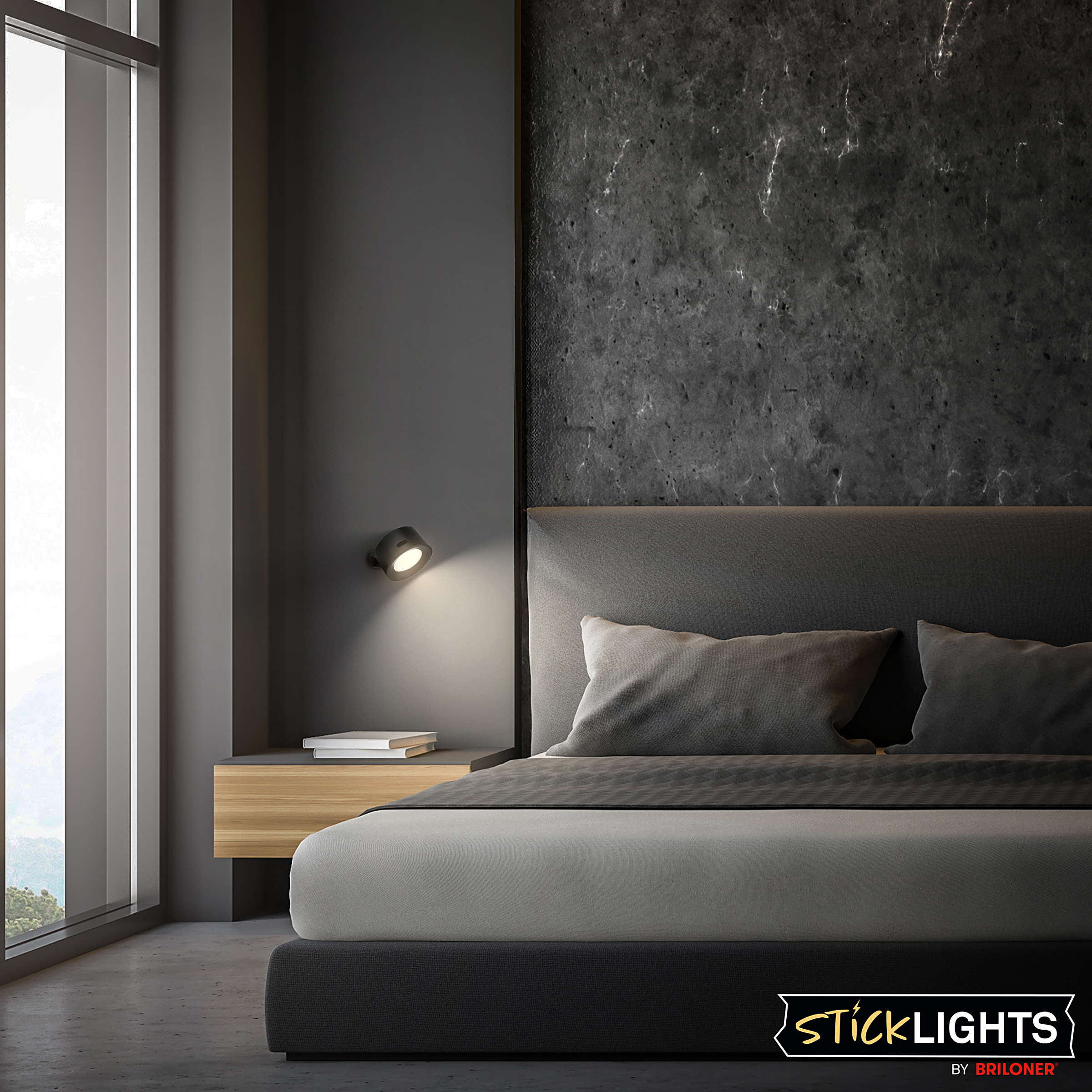 Tari LED-Wandleuchte Dimmbar Schwarz