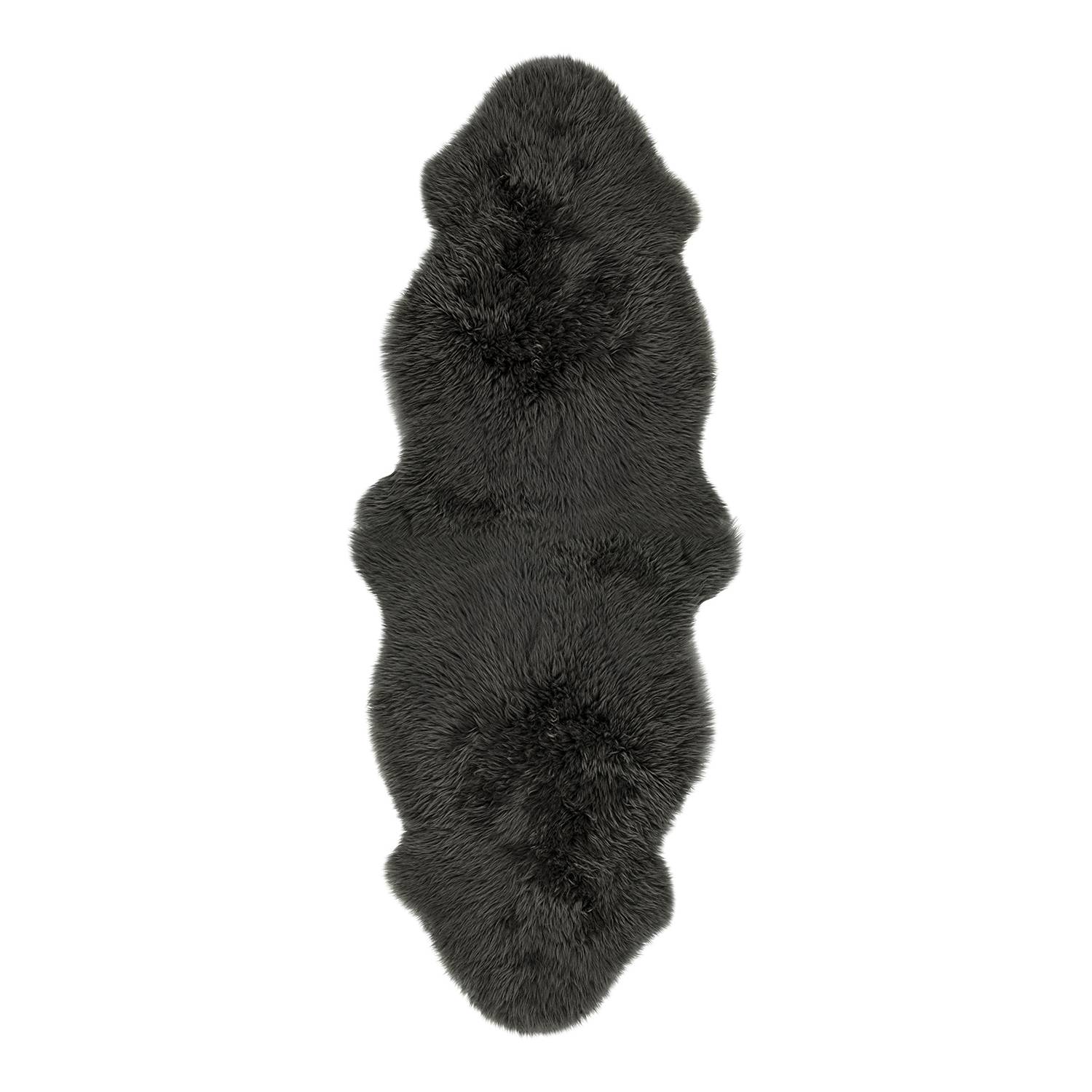 Teppich Typ A Schaffell Schwarz