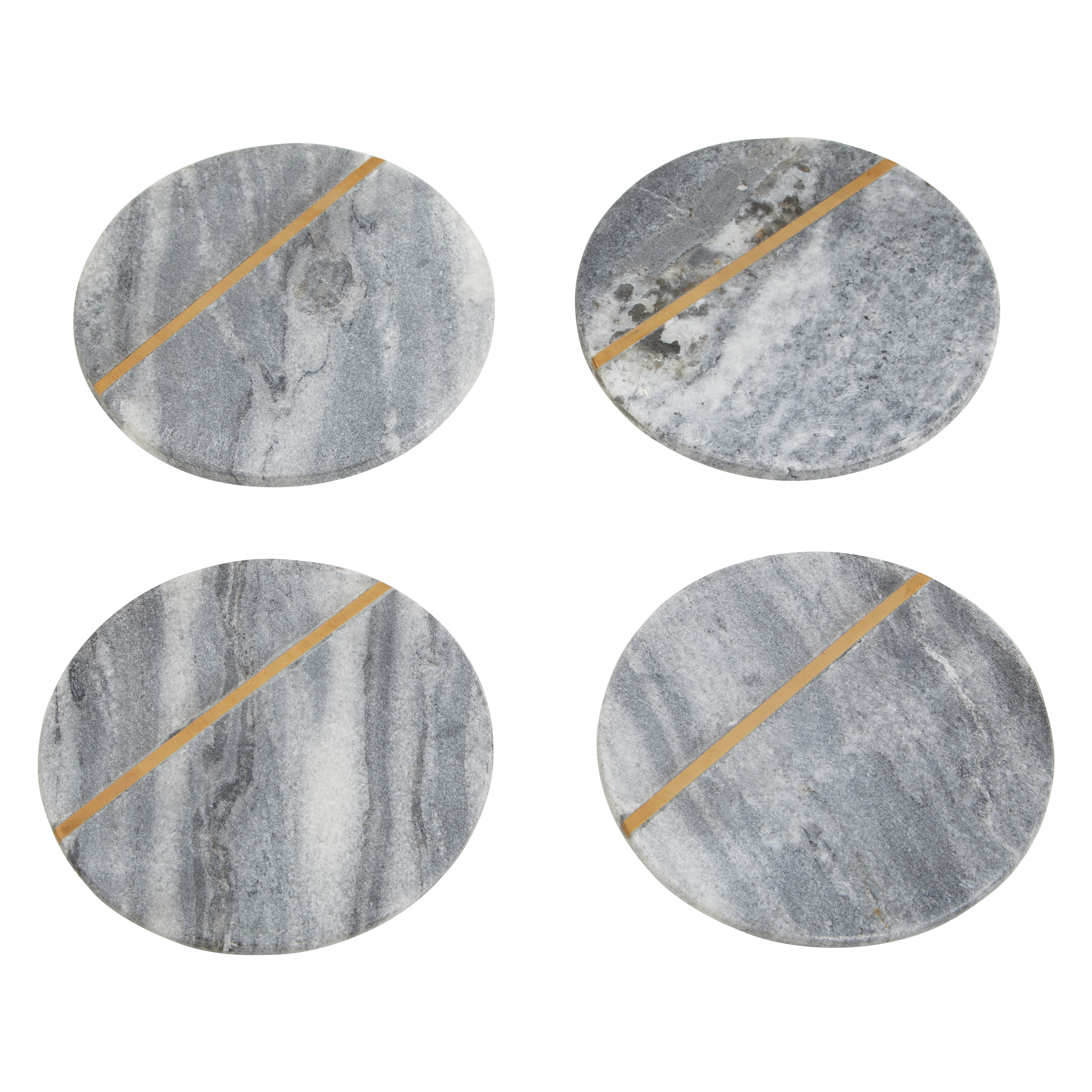 4x Kira Grey Marble Untersetzer
