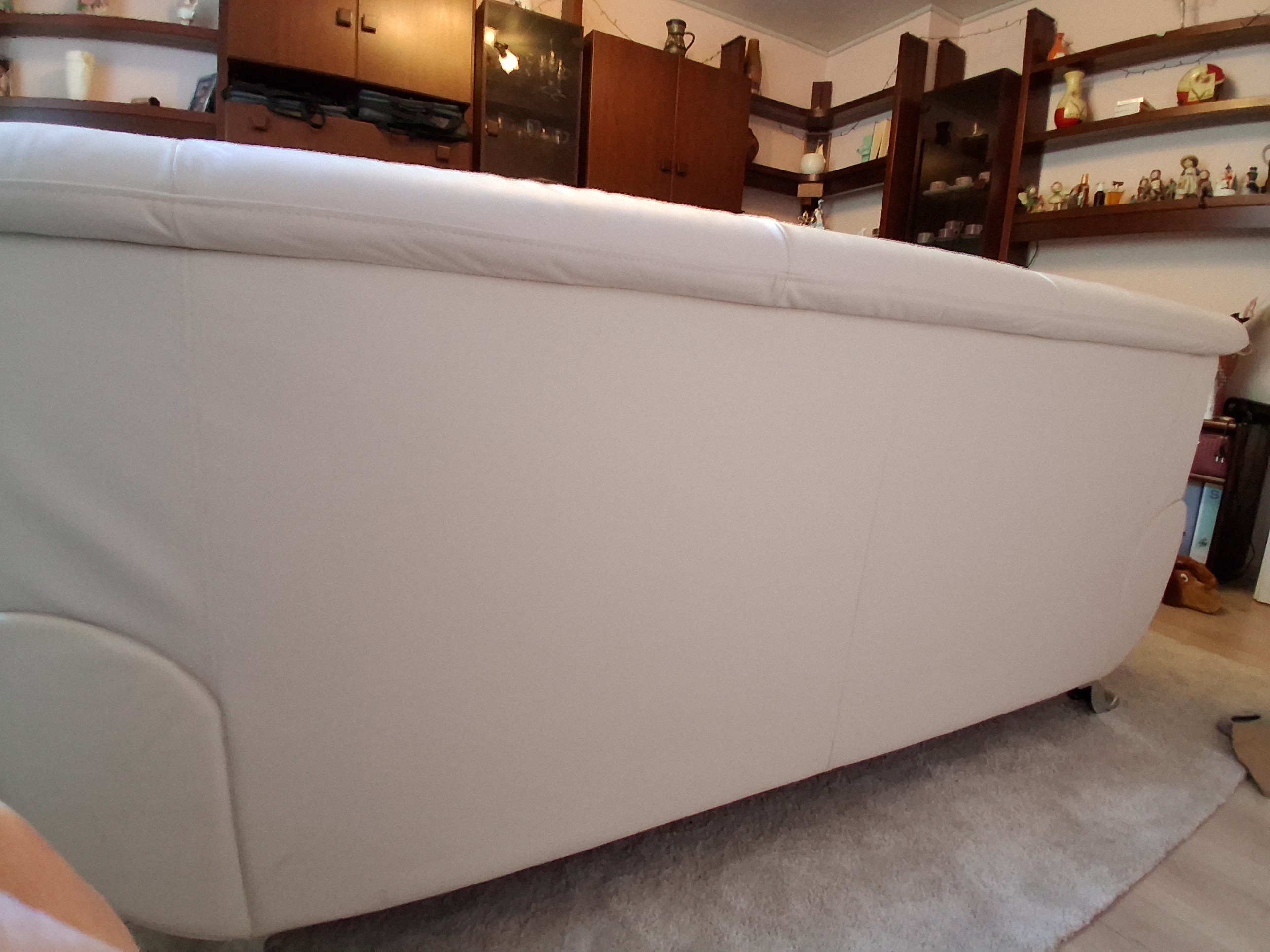 Sofa 3-Seater Leather White