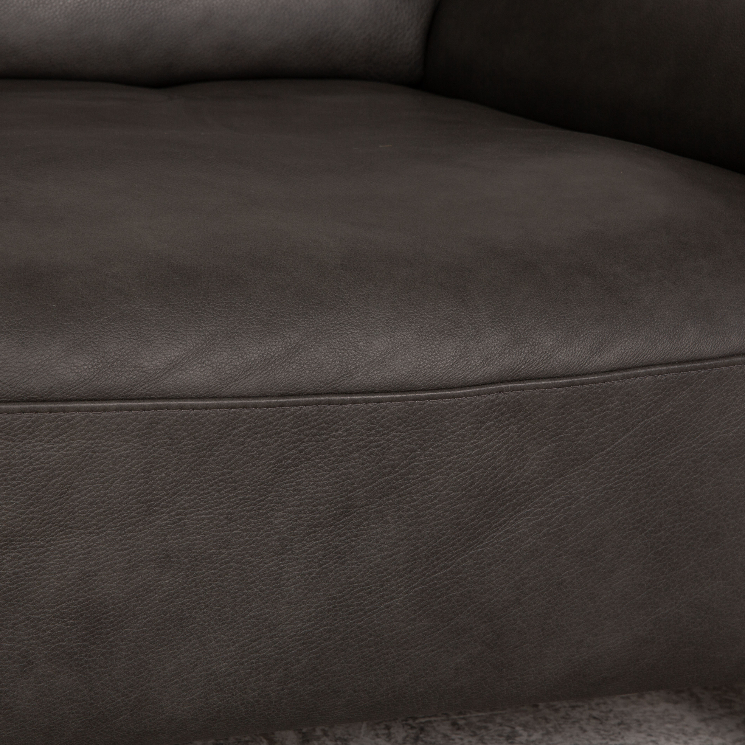 Alessiio Sofa 2-Sitzer Leder Dunkelgrau
