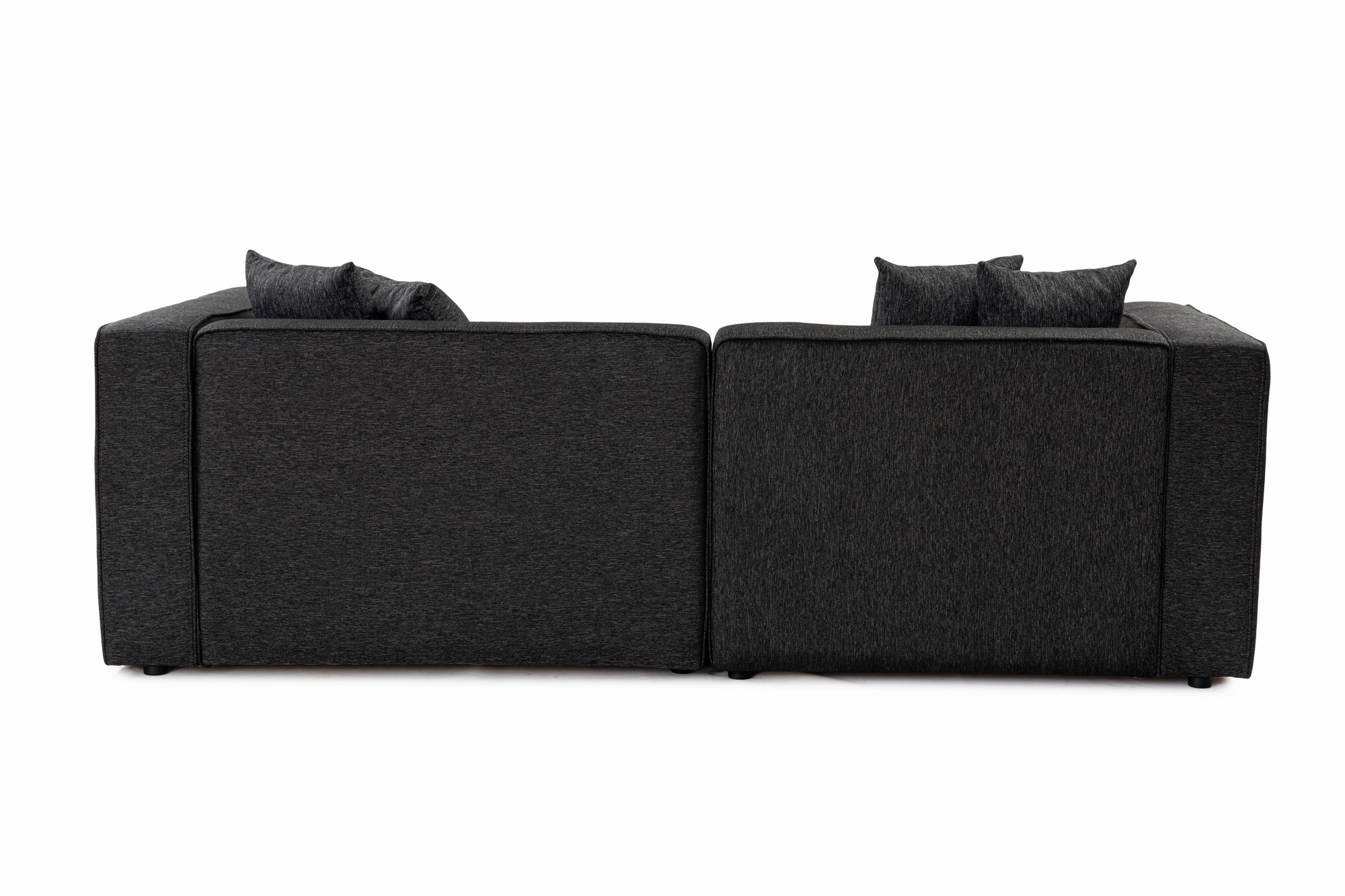 Mora Ecksofa Links Schwarzgrau