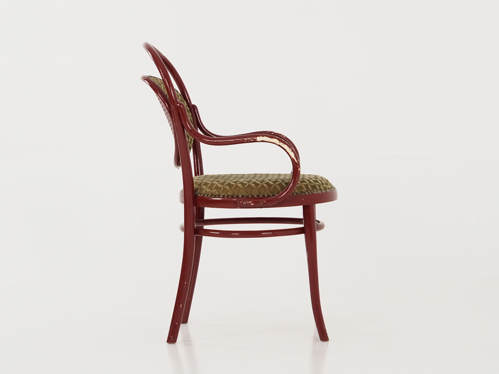 Vintage chair beech wood textile green