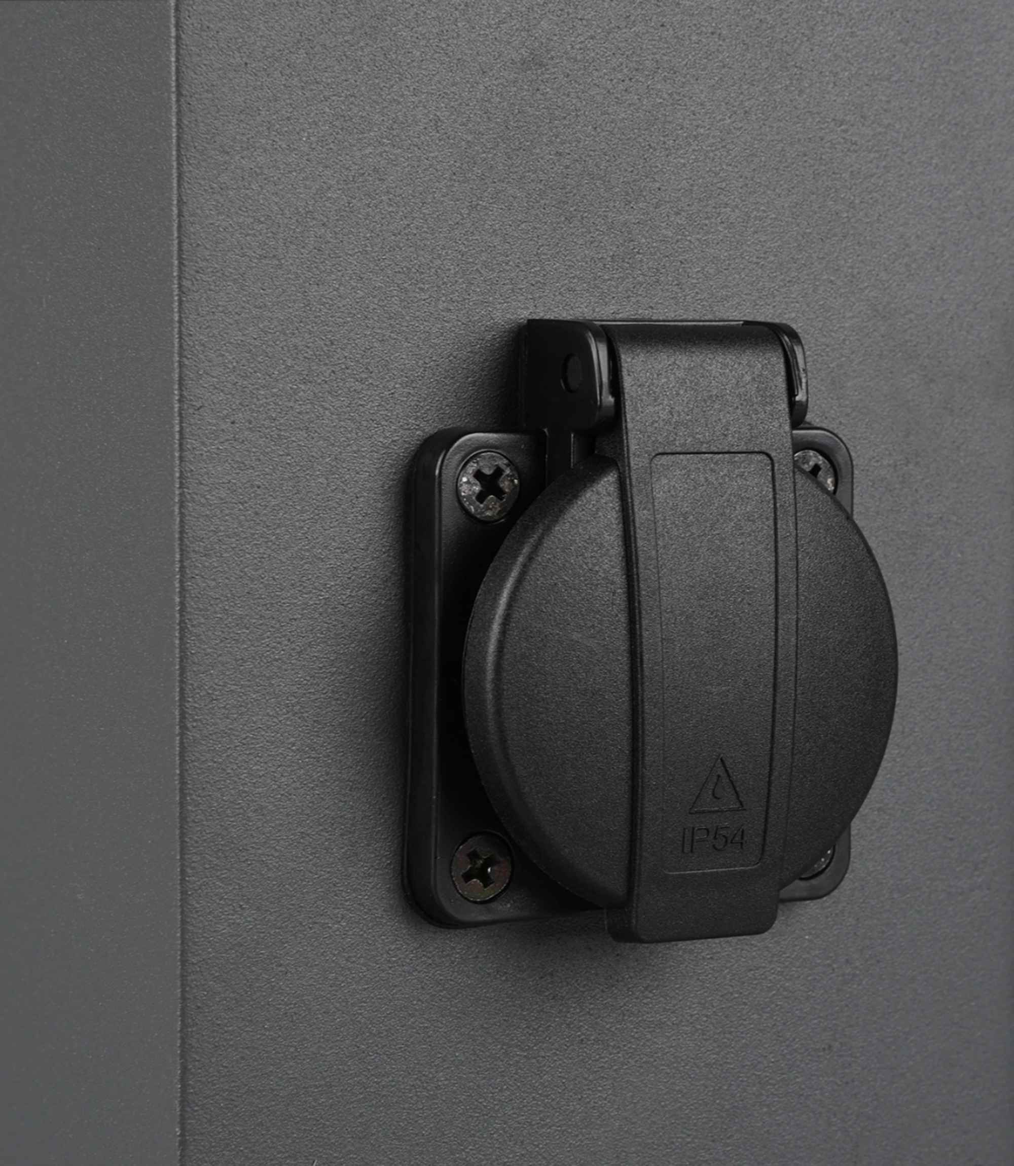 Outdoor LED Wegeleuchte Kunststoff Aluminium Schwarz