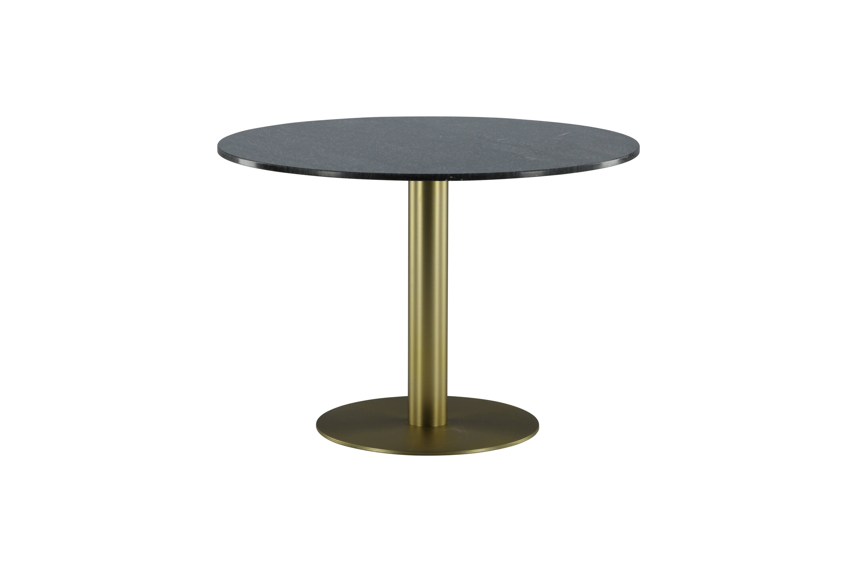 Estelle Dining Table Grey Marble Brass Ø106cm