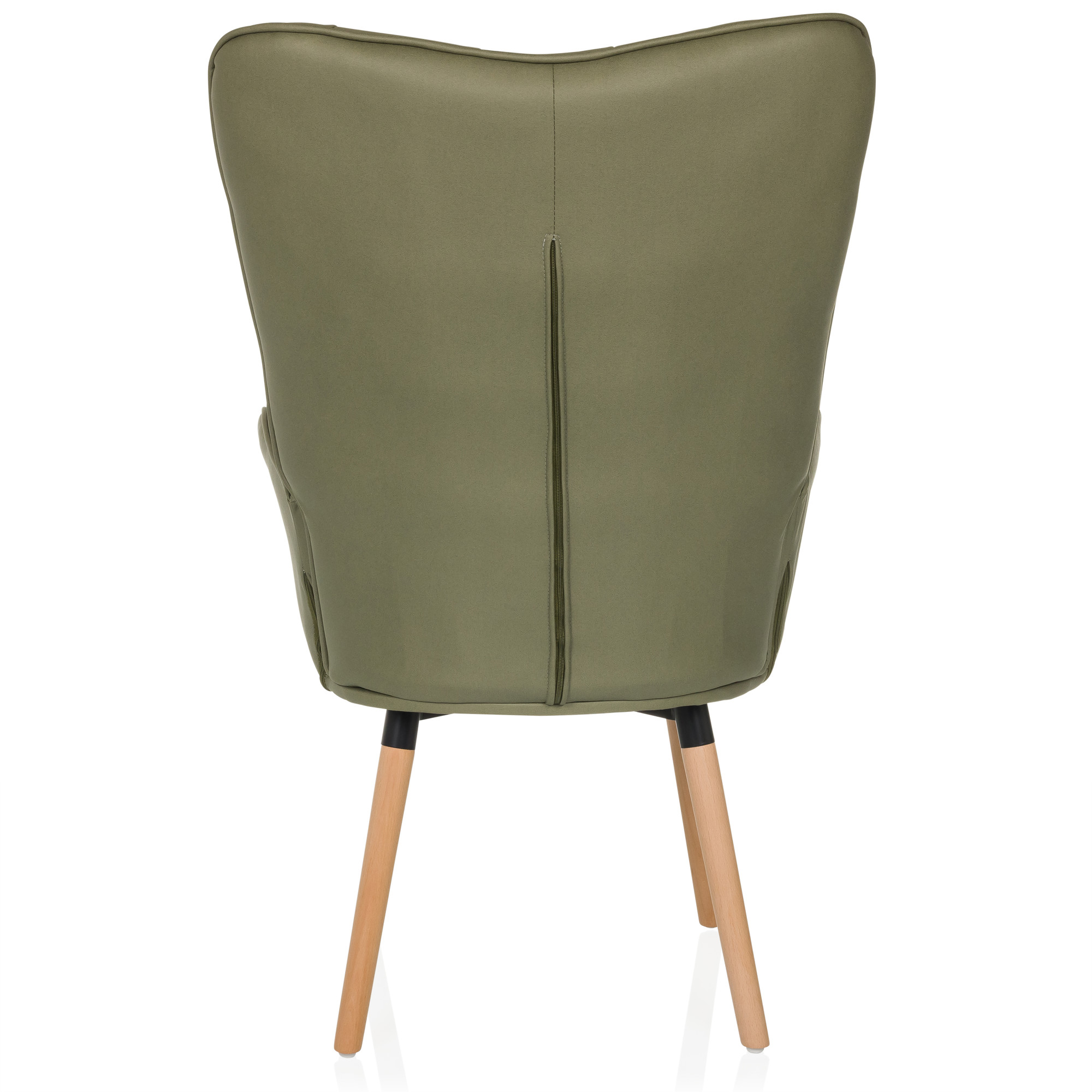 HAVENIO I Armchair Fabric Velvet Olive Green