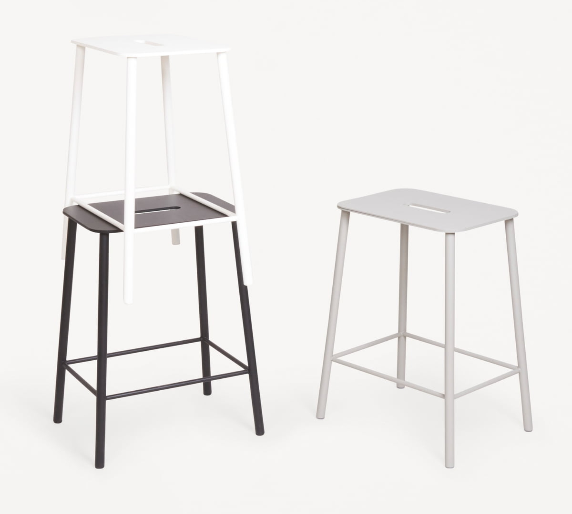 Adam Mono Garden Stool White