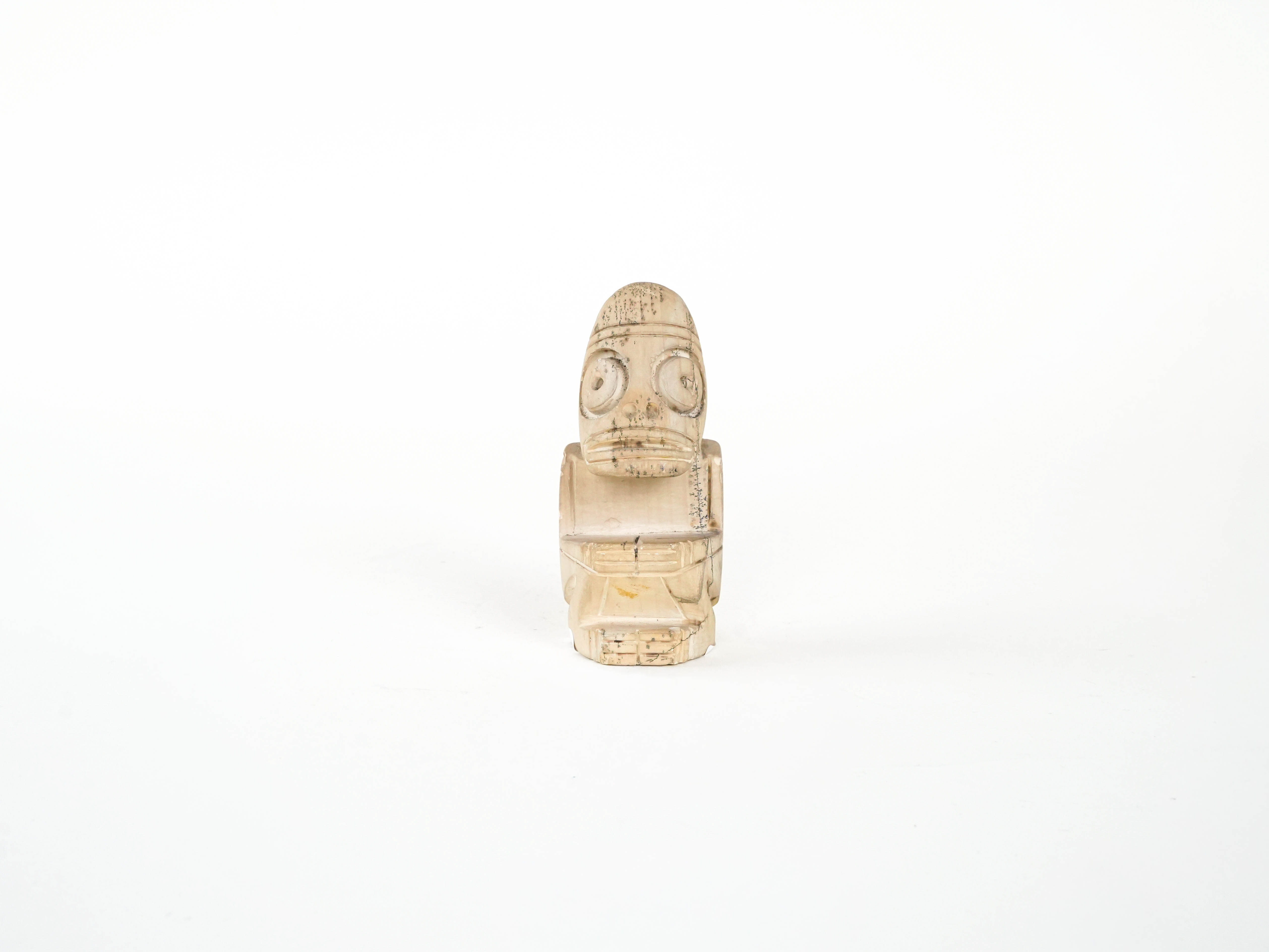 Decorative Figure Tribal Style Beige 1960s