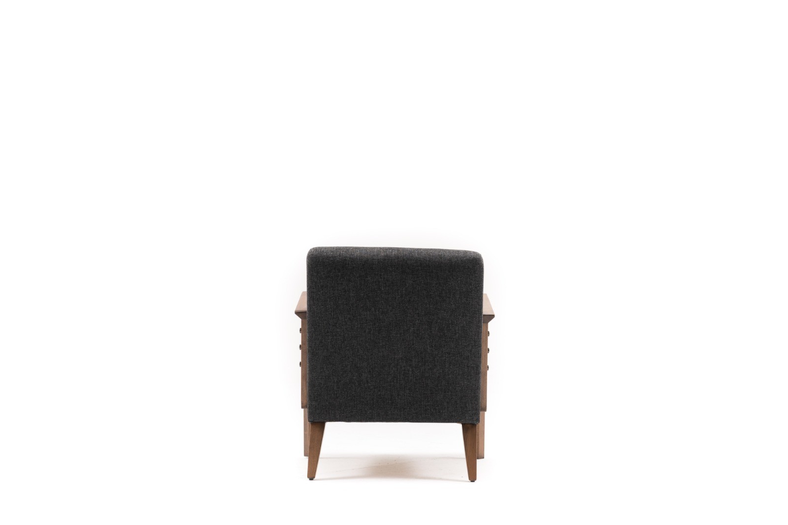 Kemer Sessel Holzfurnier Dunkelgrau