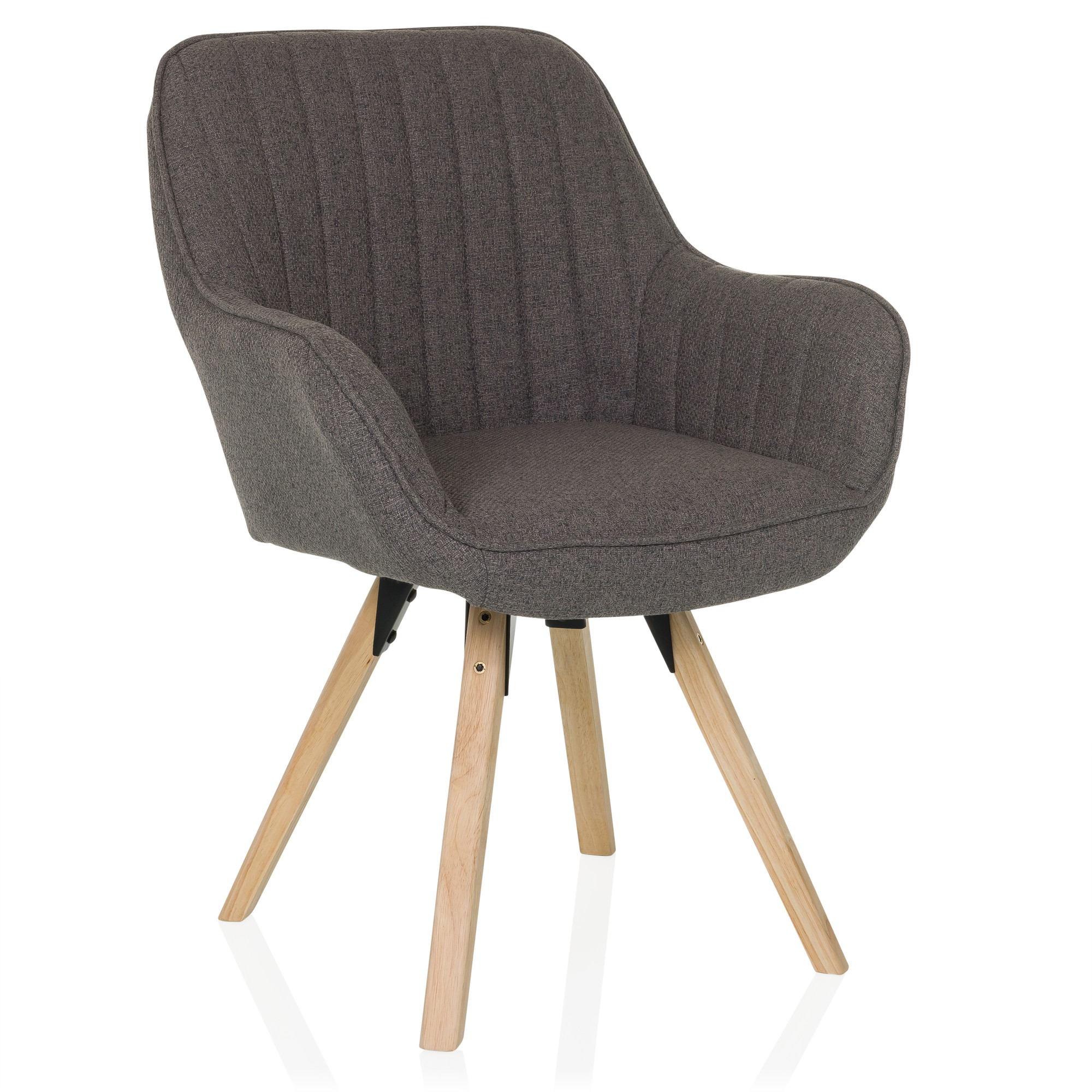 Scandi Soft Dining Chair Swivel Dark Grey