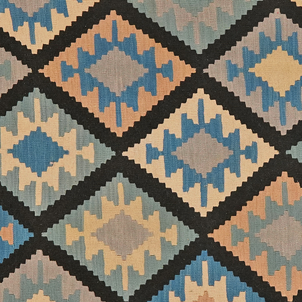 Kelim Gashgai Carpet Wool Black