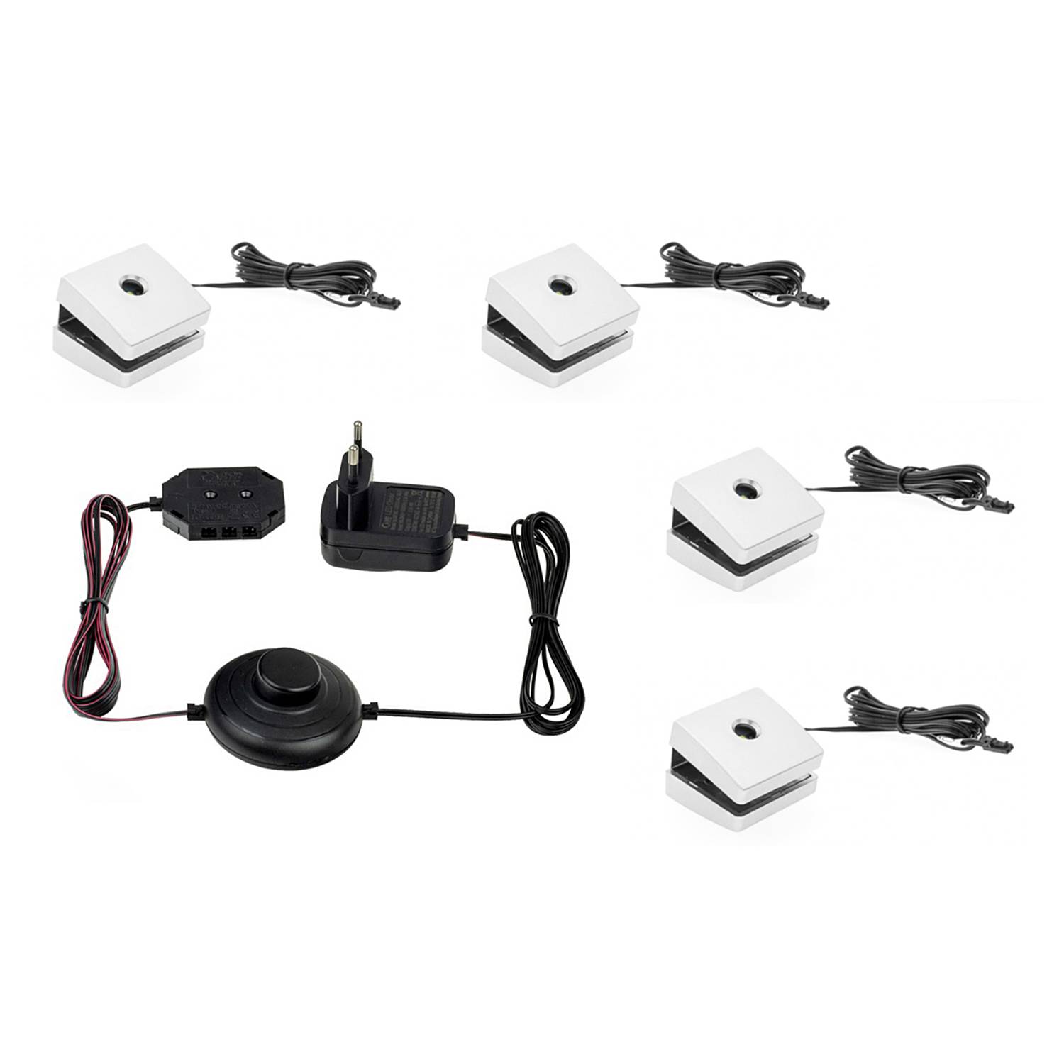 LED-Beleuchtung Portland 5er-Set Kombi A Kaltweiss