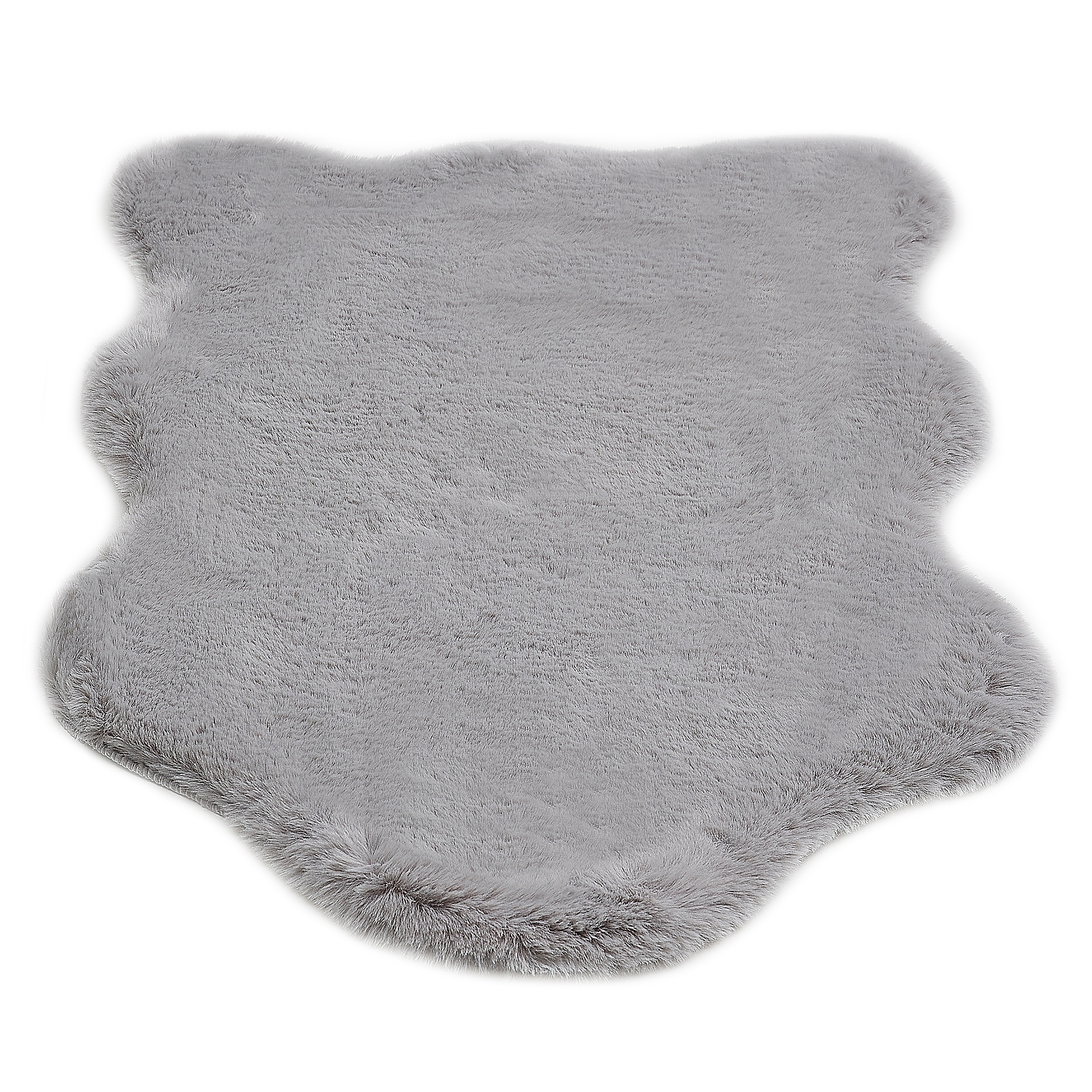 Decorative Faux Fur Como Woven Fabric Grey