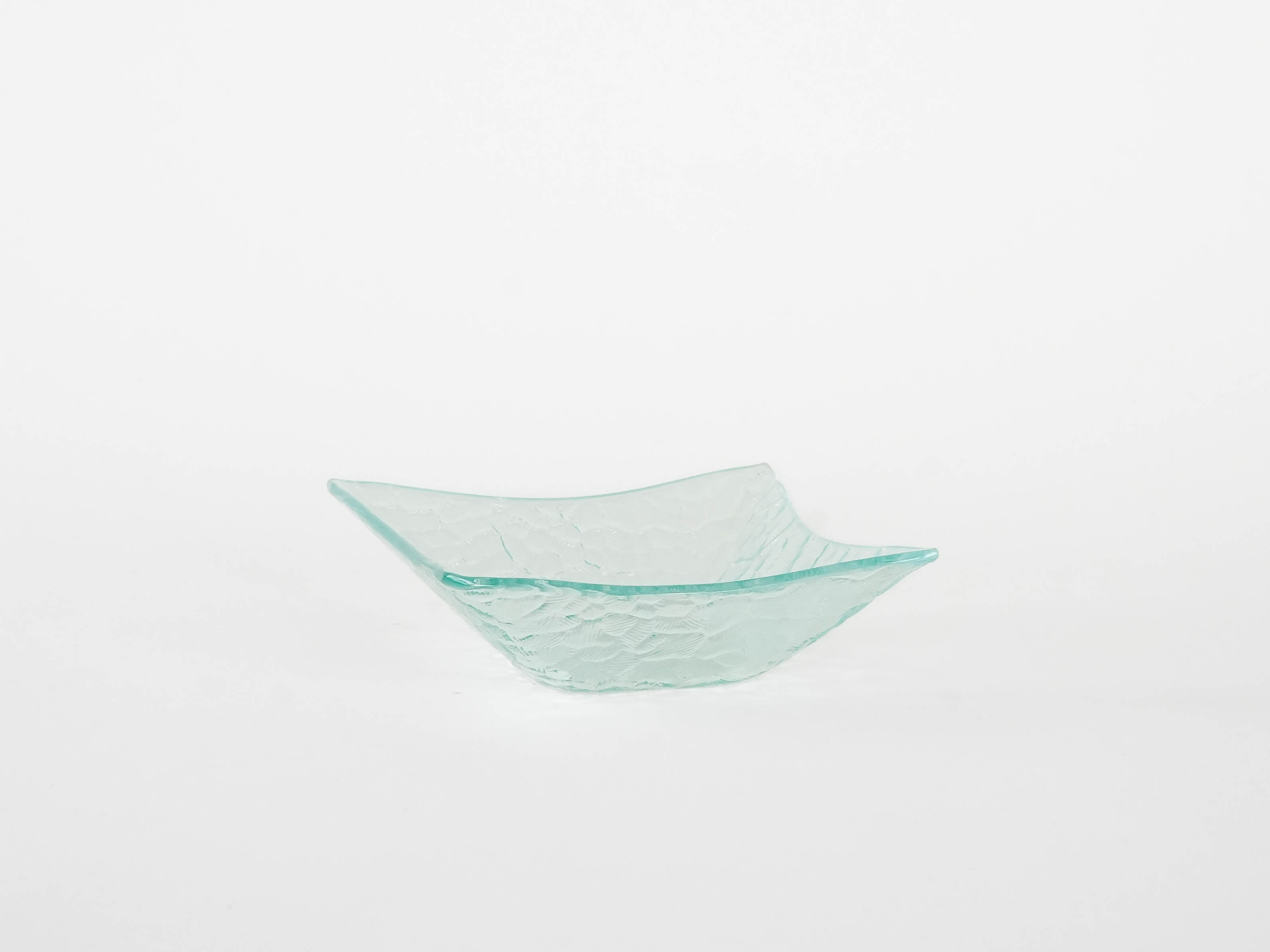 Glasschale Grün Transparent 1970er Jahre