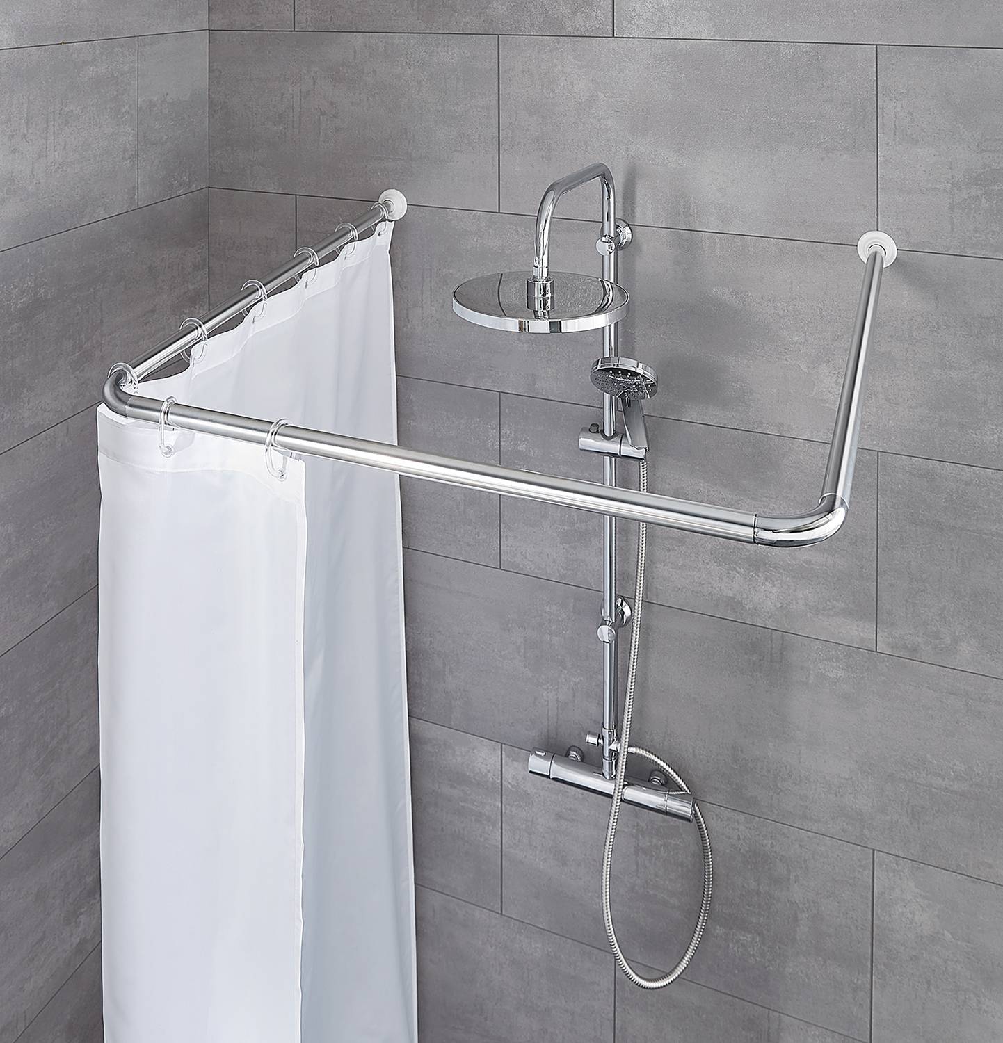 Winkelstange Universal-Stange Aluminium Silber