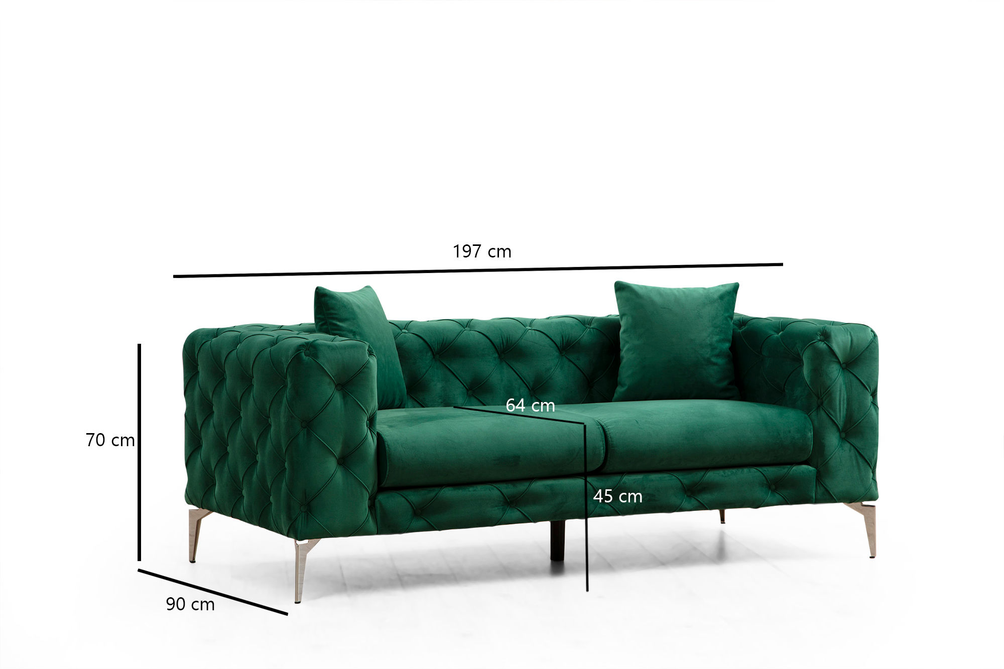 Como Sofa 2-Sitzer Grün