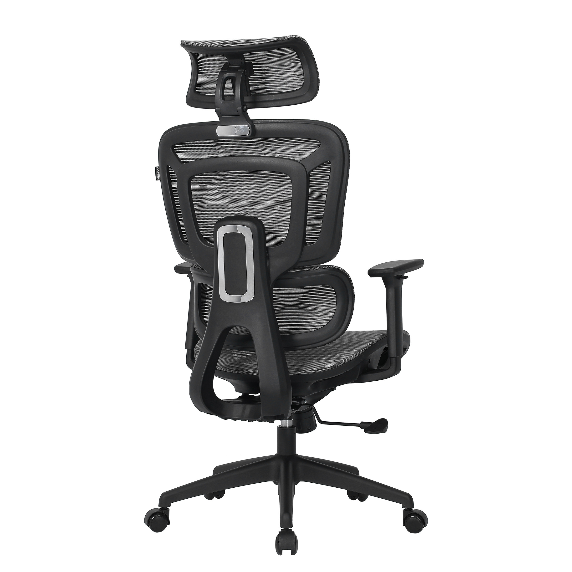 Bürodrehstuhl Doum Mesh Metall Grau Weiß