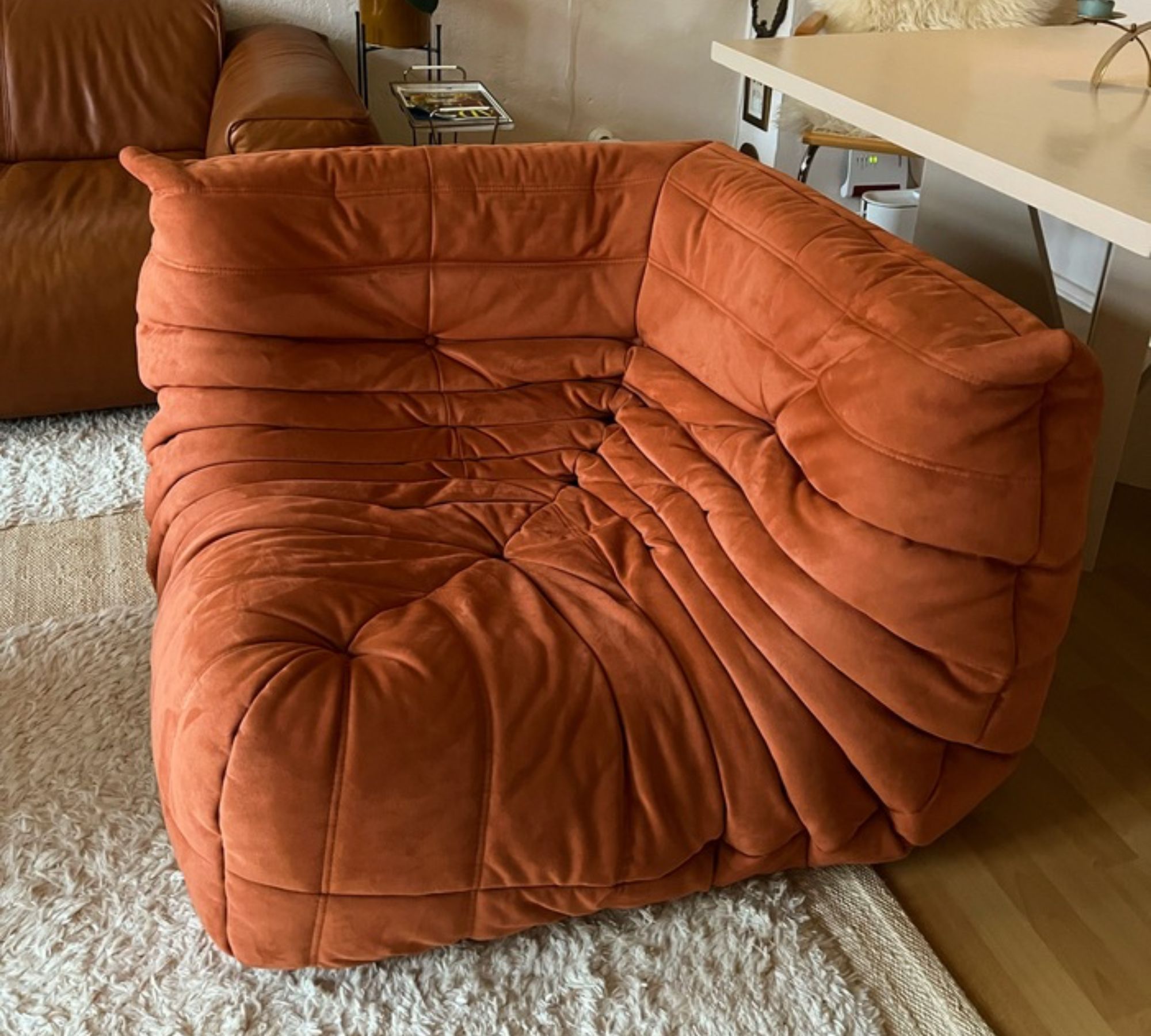 Togo Eckteil Stoff Orange