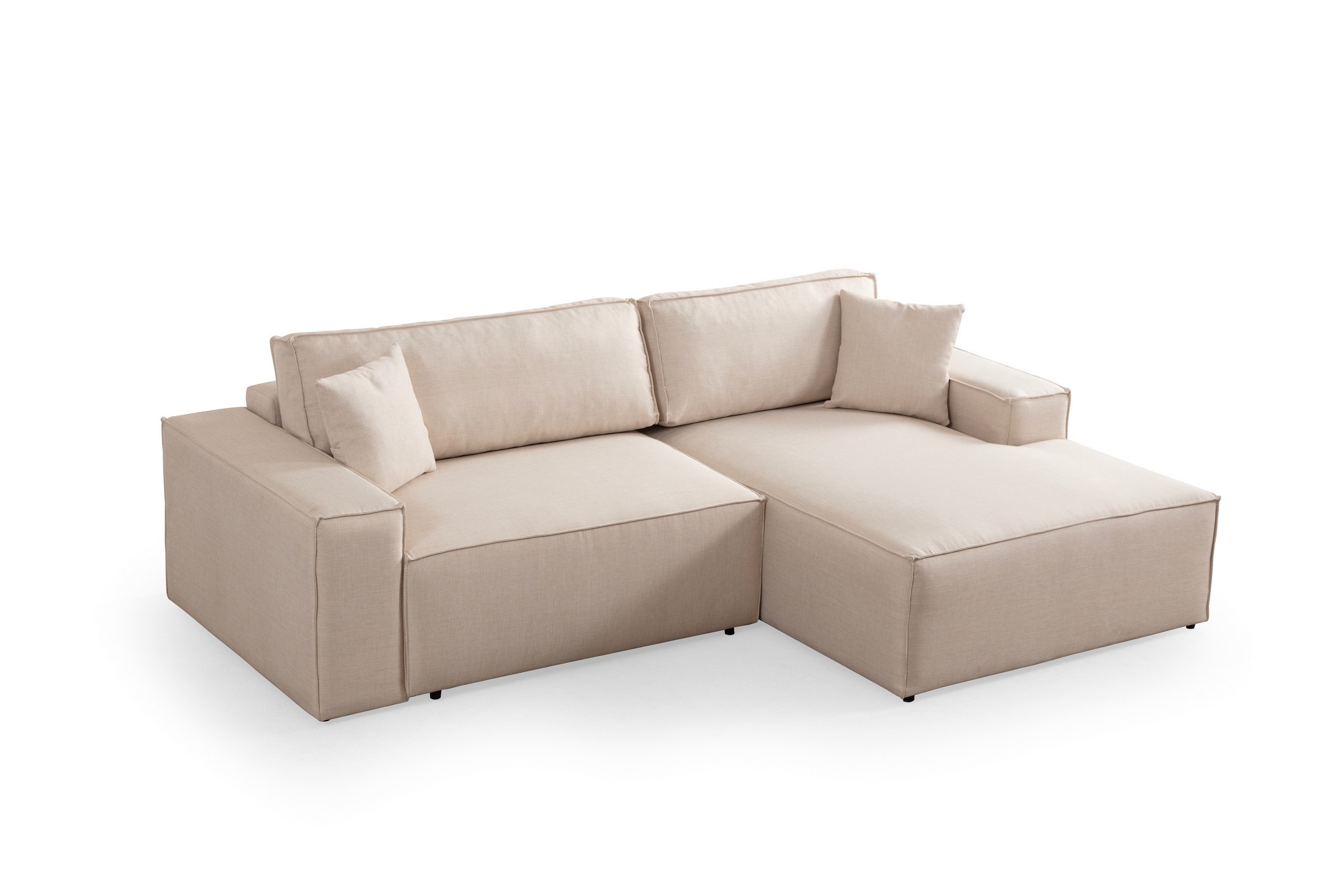 Pırlo Rechts Ecksofa Beige