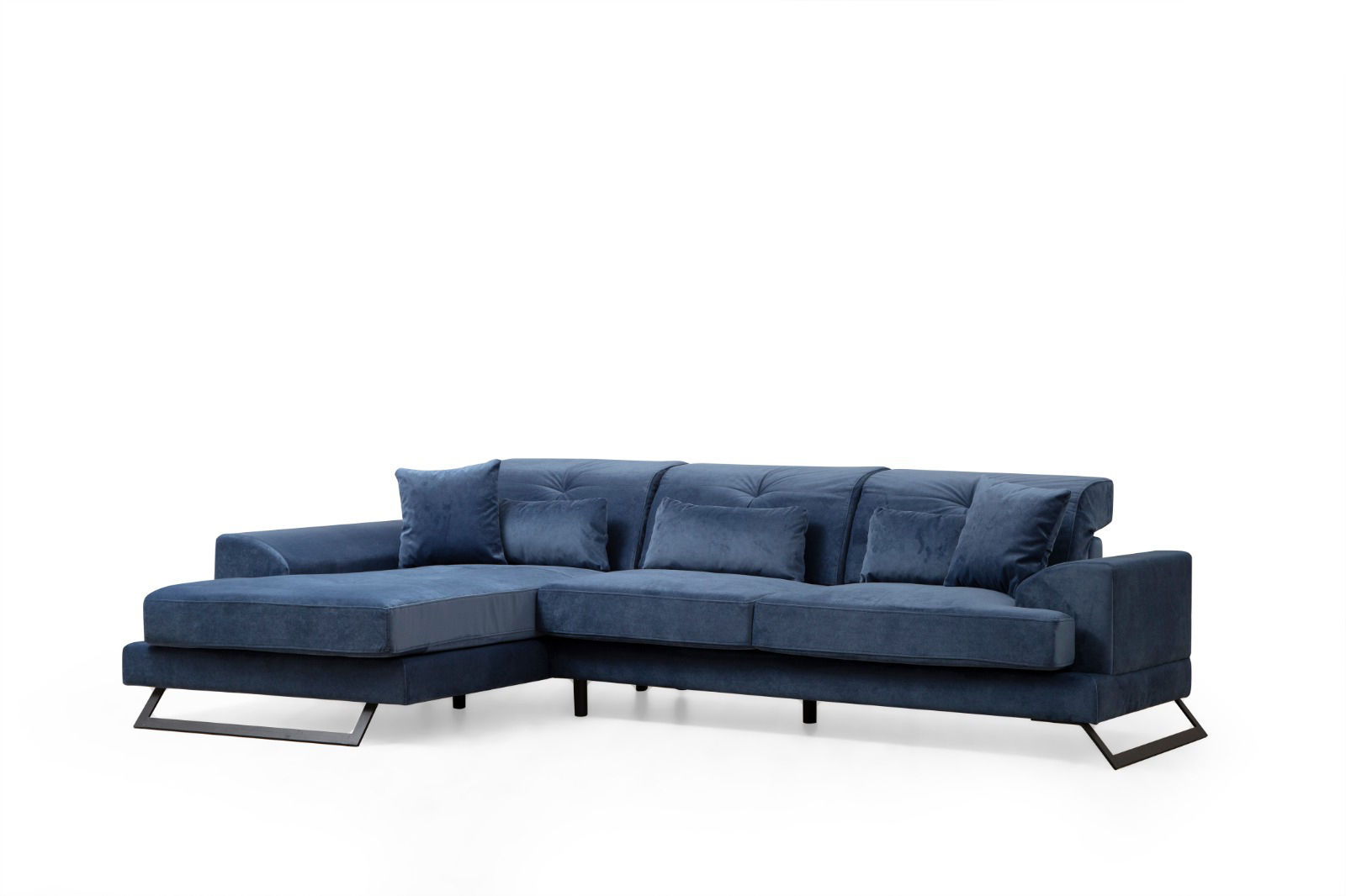 Frido Links Ecksofa Navyblau
