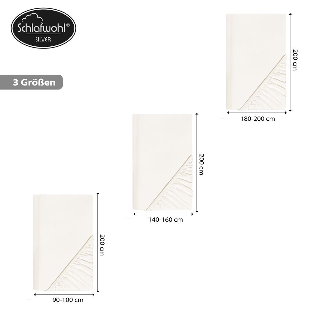 Spannleintuch für Boxspringbett aus Baumwolle Creme