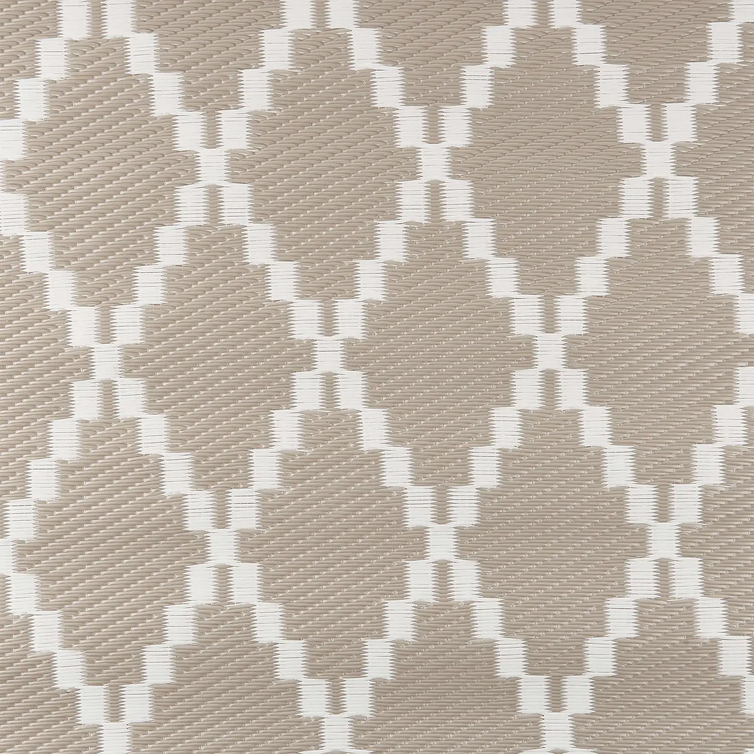 Colour Clash Rauten II Outdoorteppich Natur