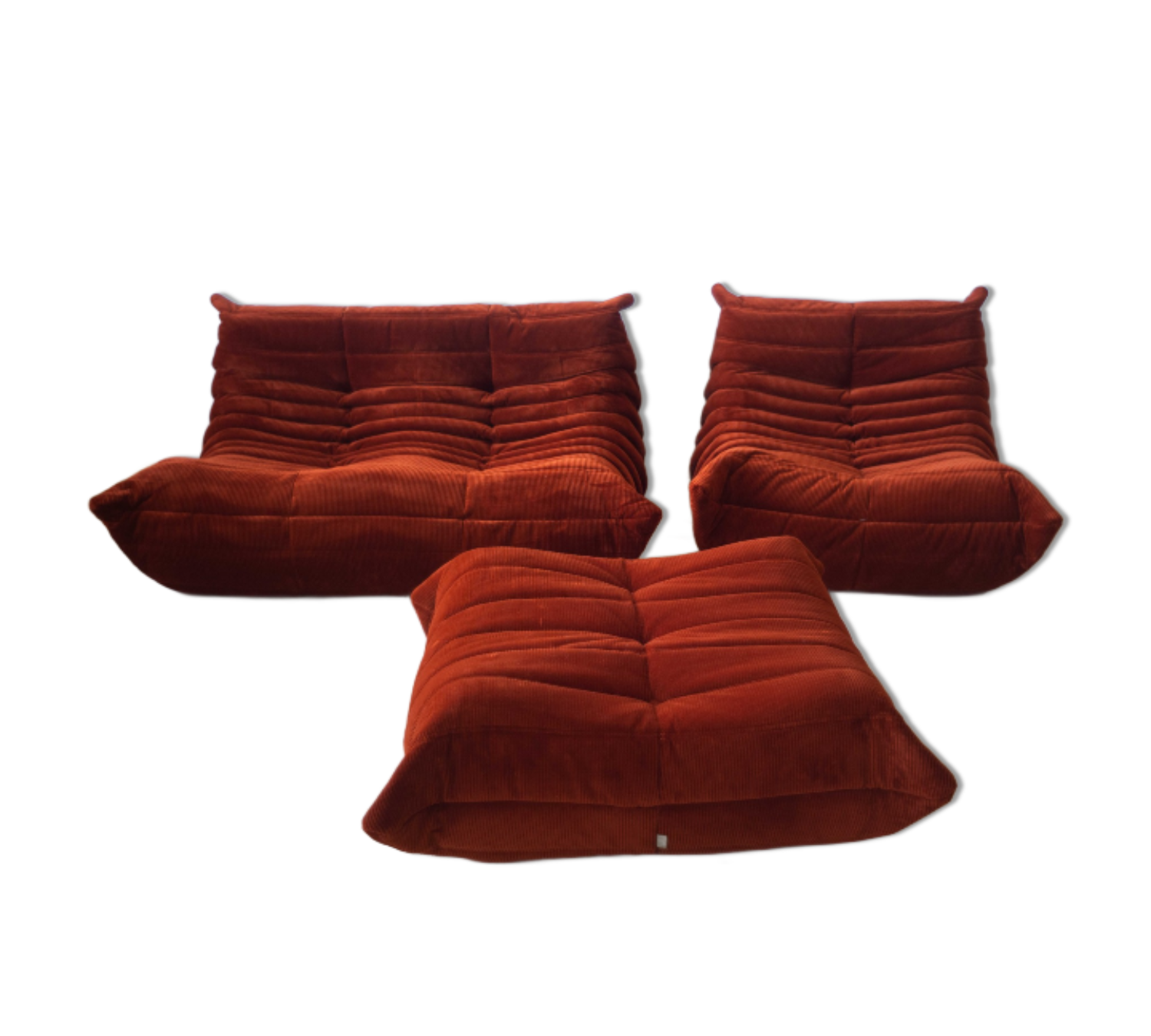 Togo Lounge Set 3-tlg. Cord Orange