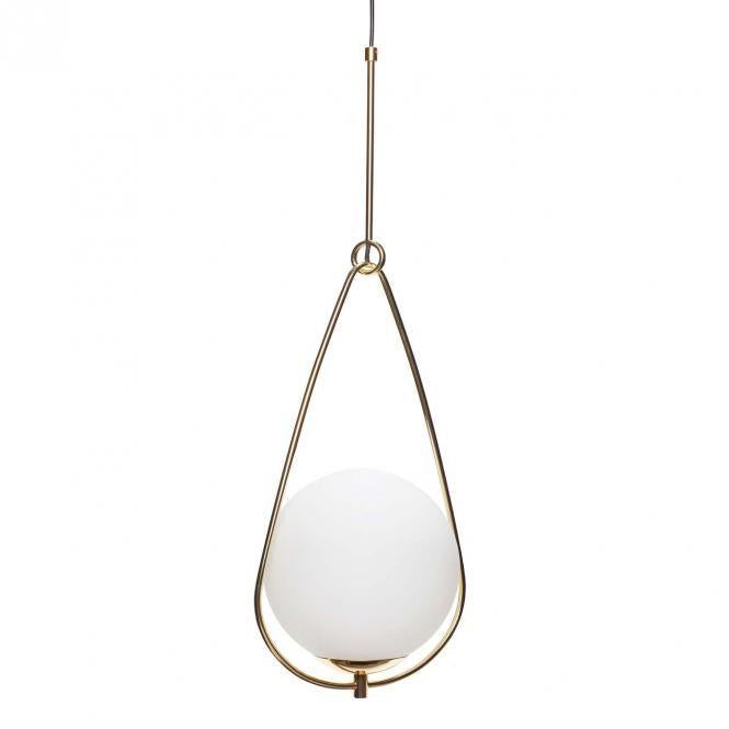 Sphere Pendant Lamp White Gold