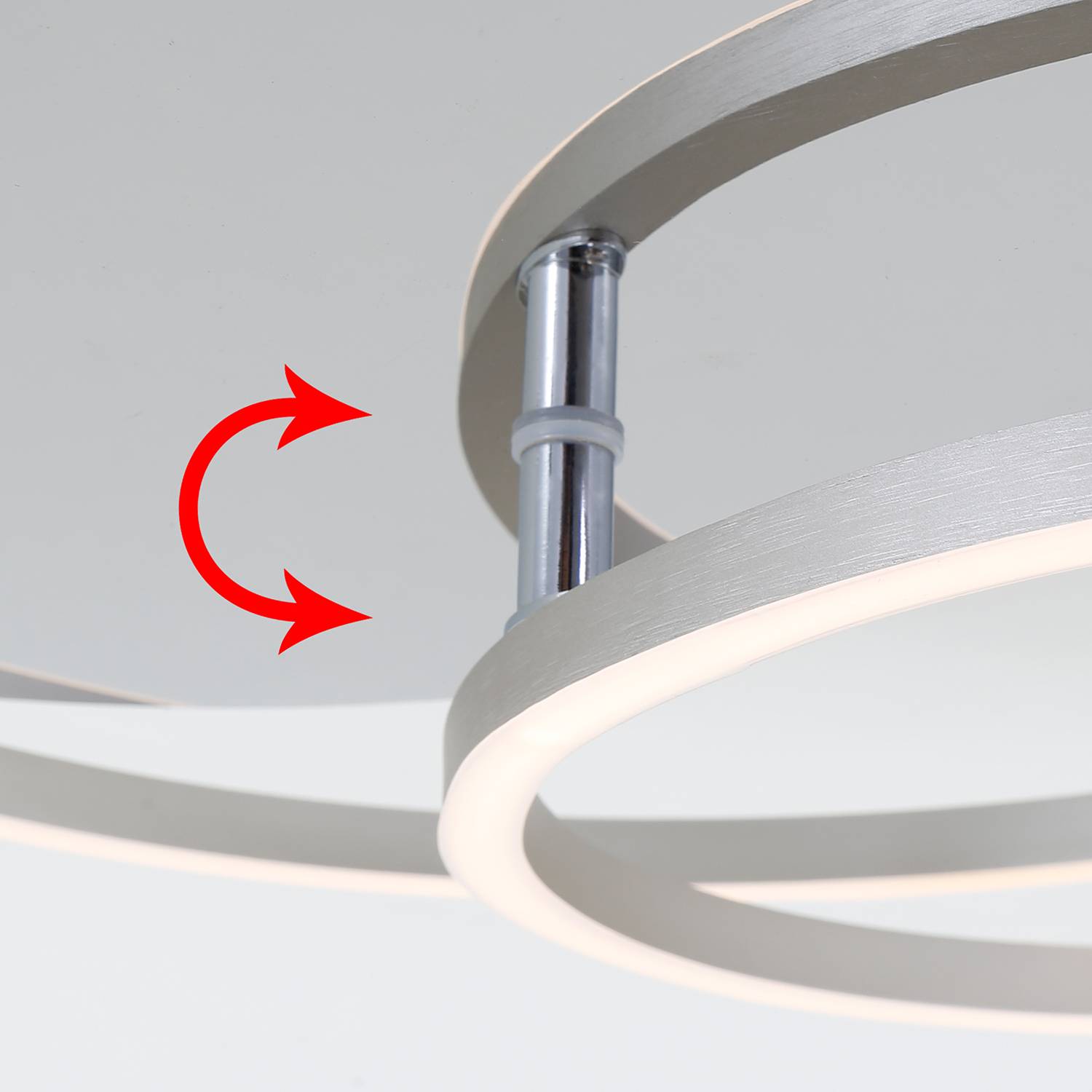 1-Flammig LED-Deckenleuchte Aluminium