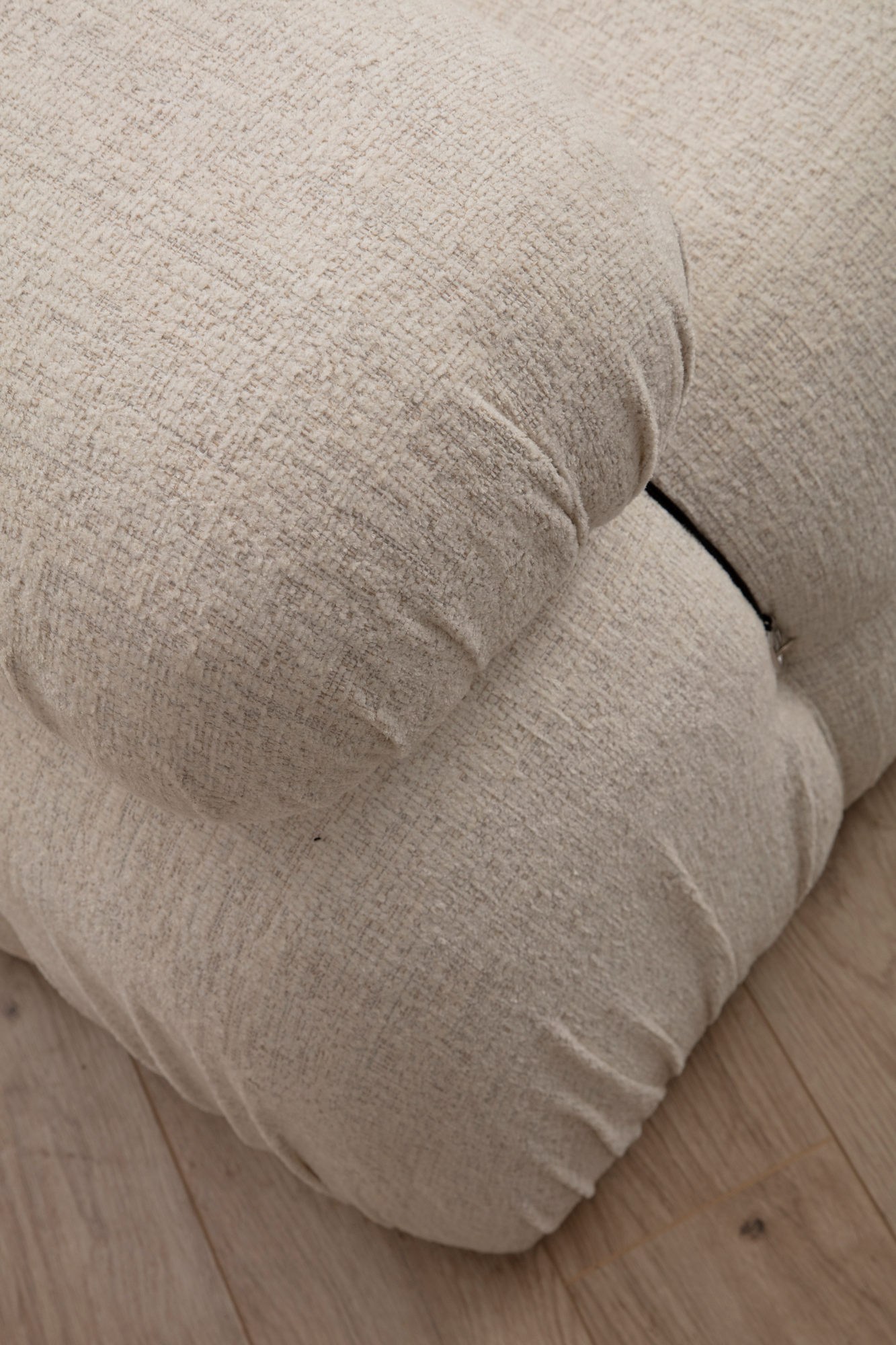 Sofa Récamiere Rechts Bouclé Creme