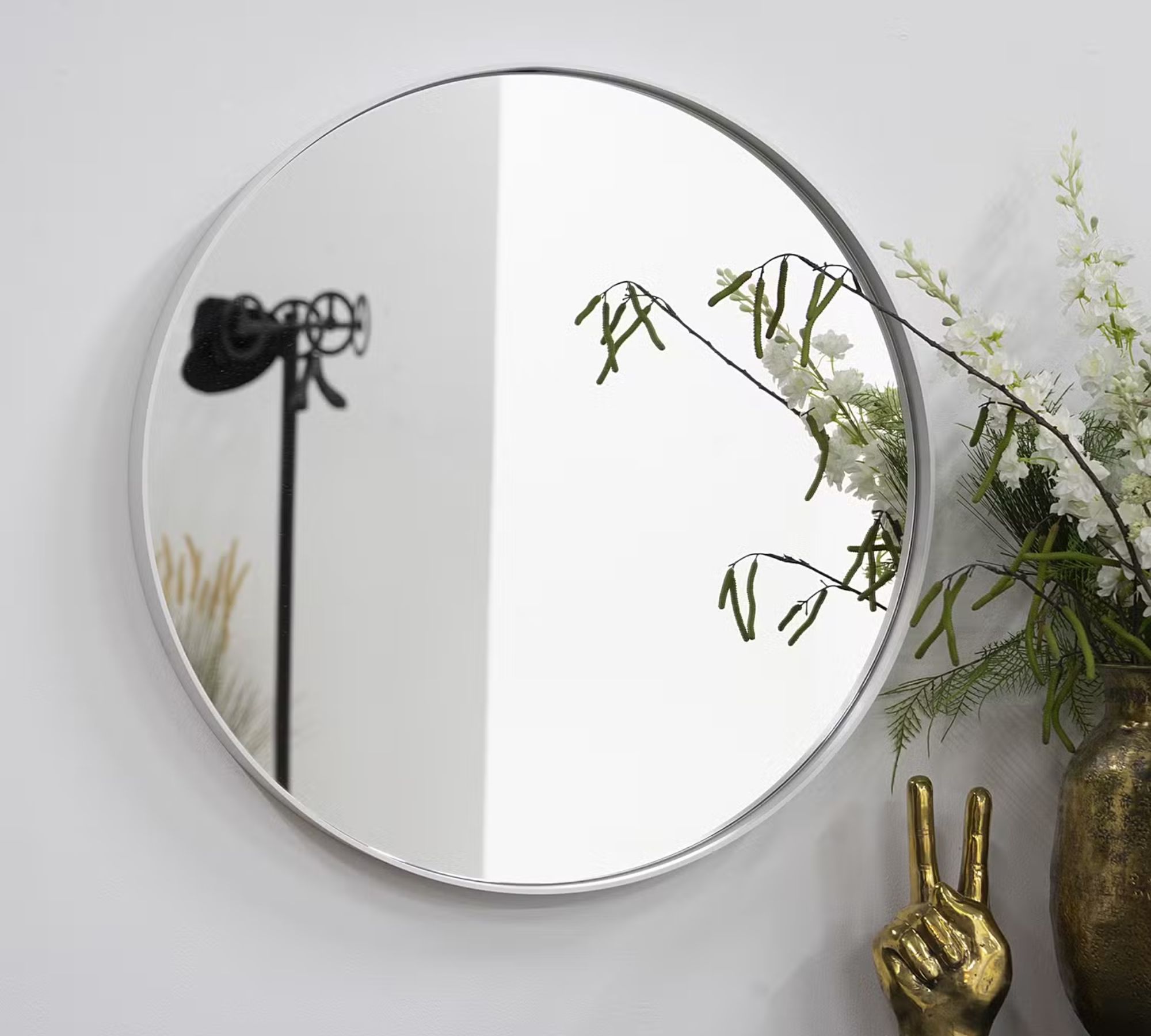 Mirror Metal Powder-coated White